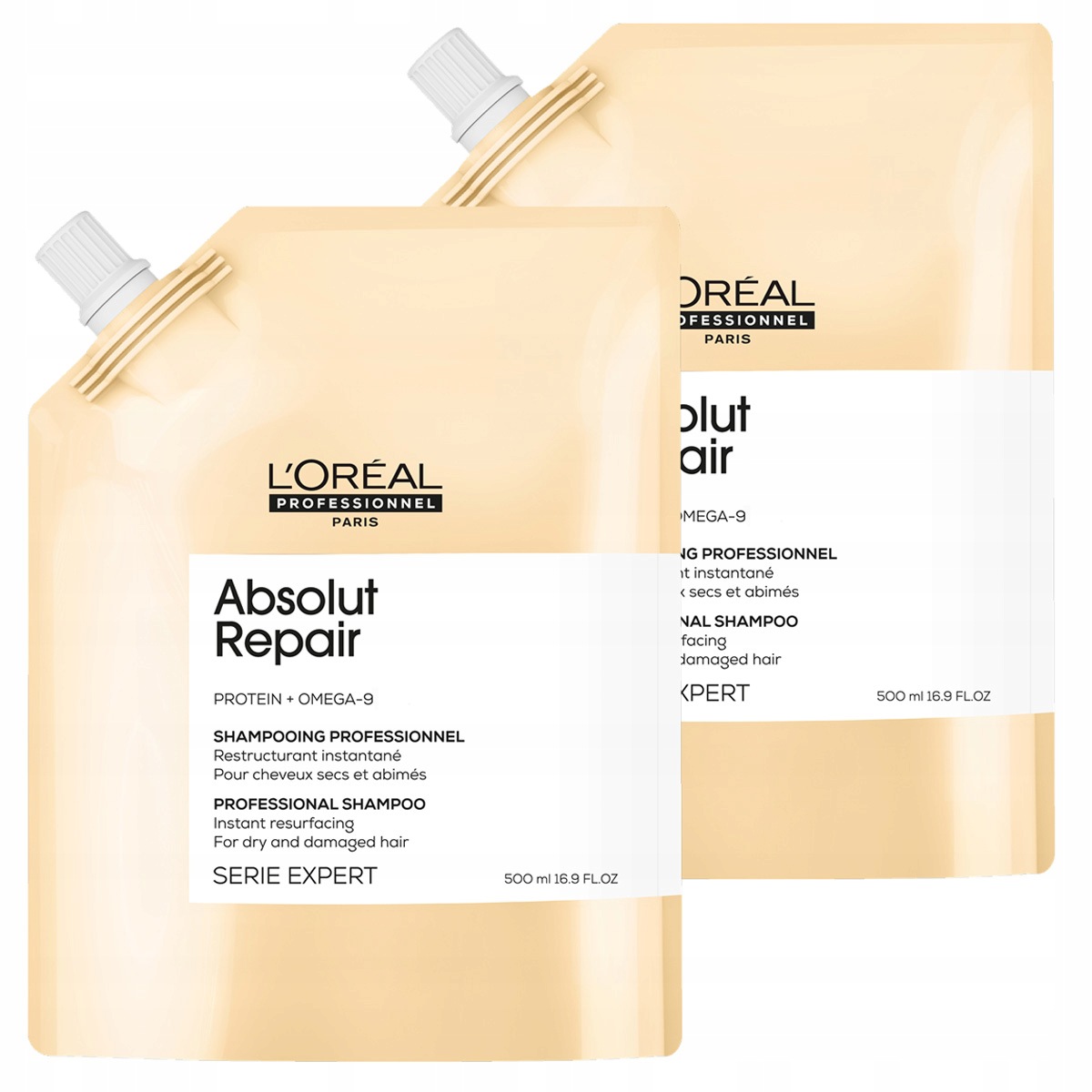 Loreal Absolut Repair Refill šampon pro poškozené vlasy 2x500 ml