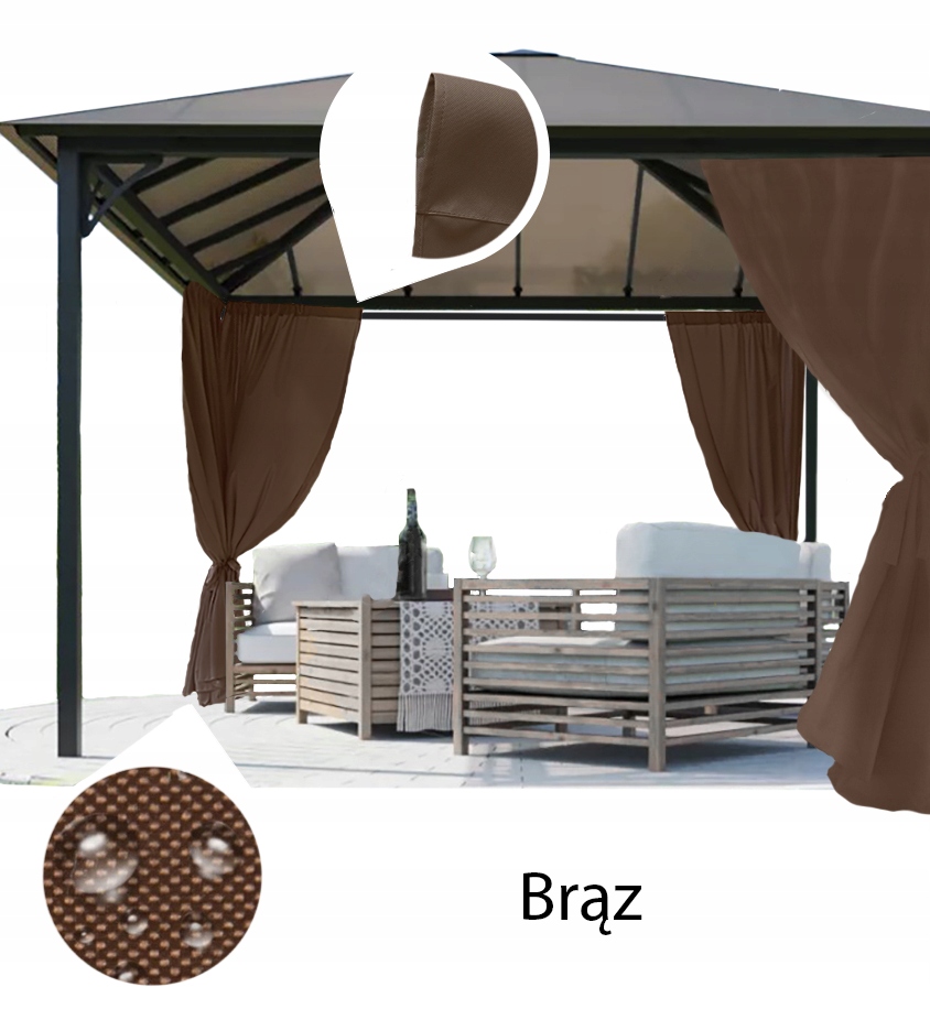 ZASŁONY OGRODOWE WODOODPORNE tunel 280 cm Długość 1 m