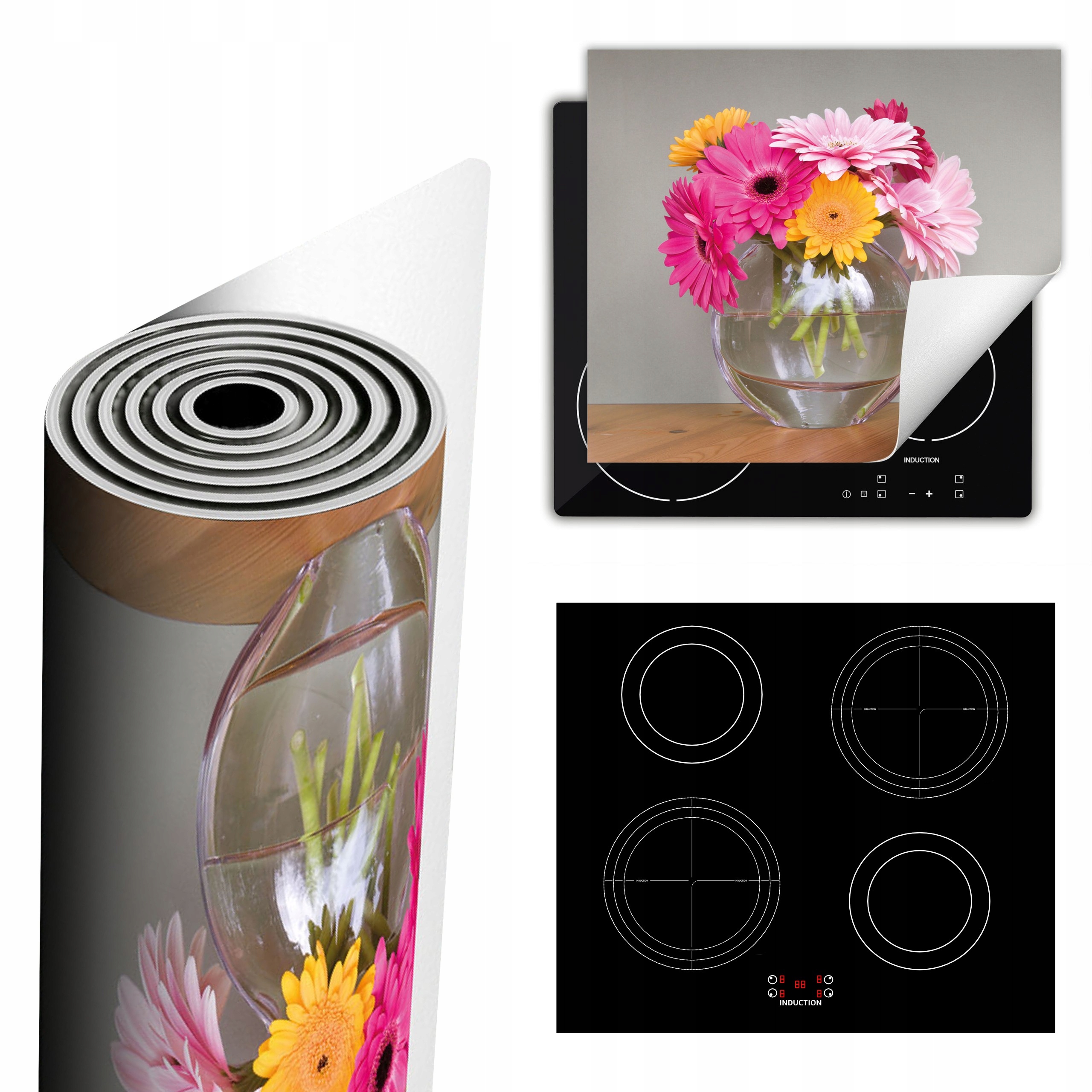 Ochranná Podložka Na Sporák Má Více Místa 60x52 Kytice květin