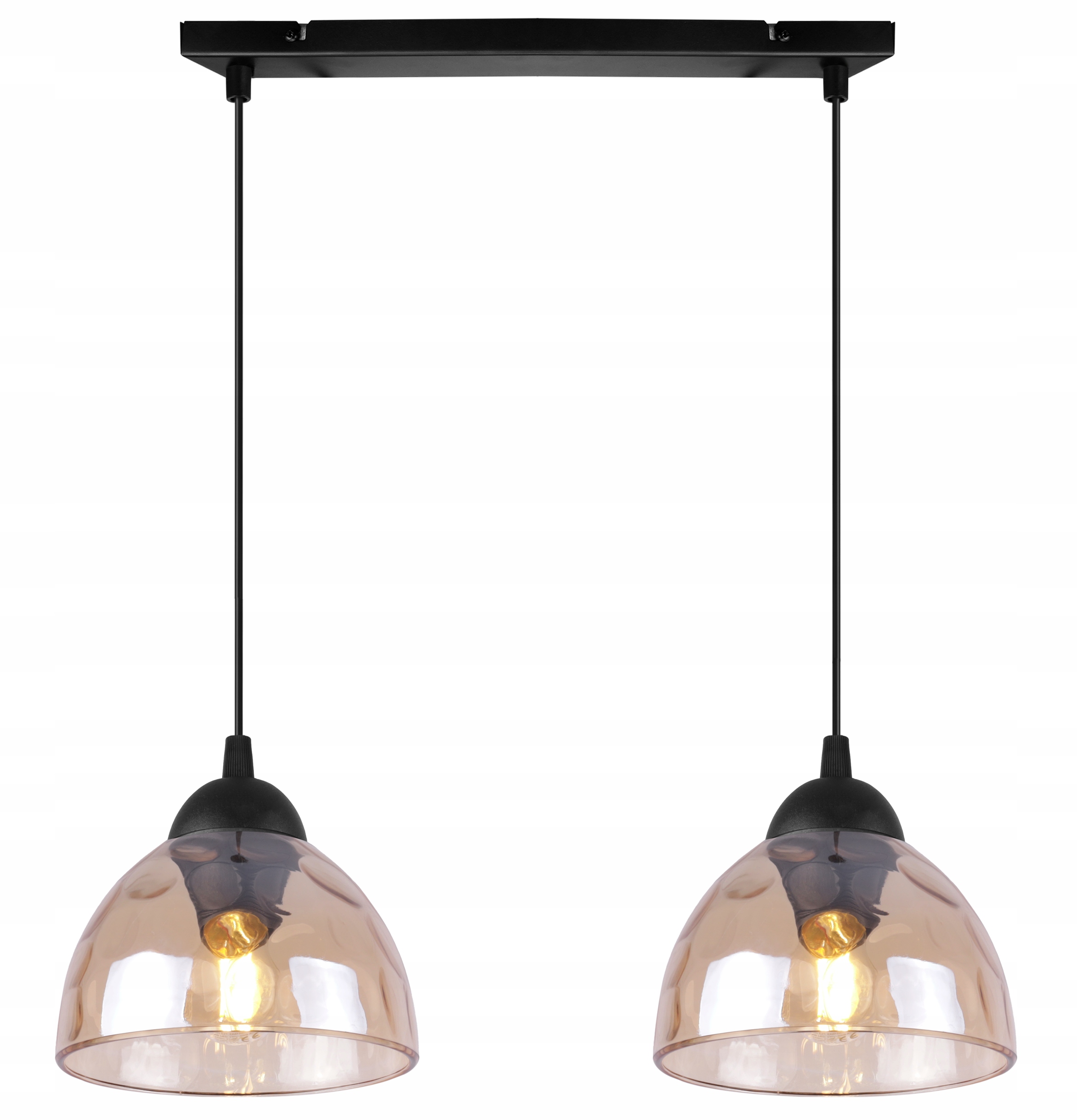 Lampa Wisząca Sufitowa Żyrandol Listwa Czarna Szklana Nad Stół Wyspę Loft