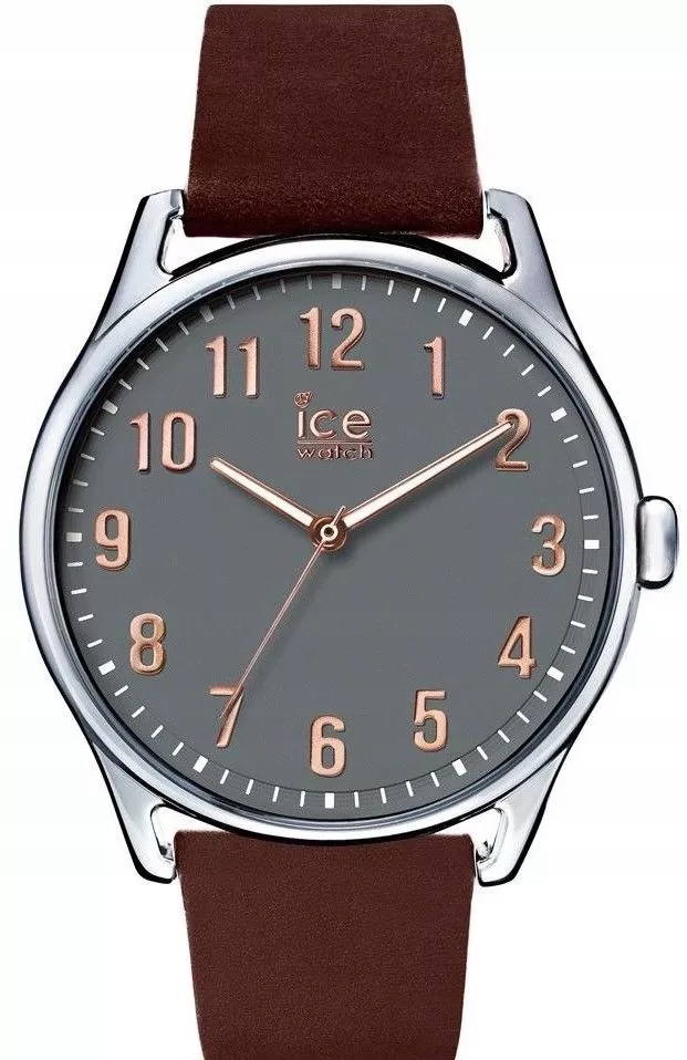 Unisex hodinky Ice Watch Ice Time 013046 Černá hnědá 50M Kožené