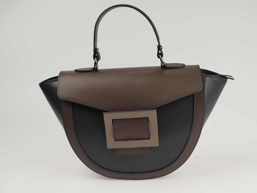 VERA PELLE ITALY Elegancka torebka modny kuferek Marka Vera Pelle