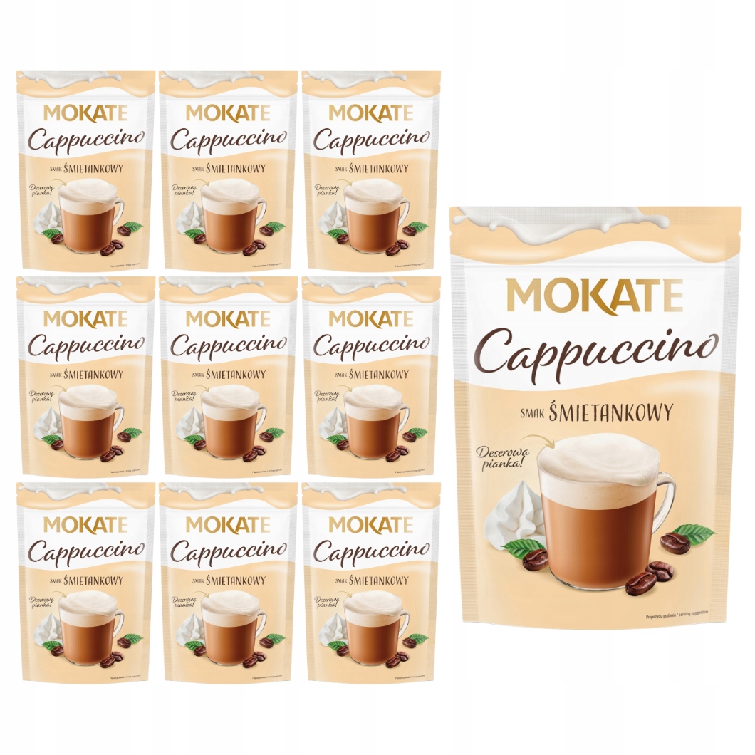 Mokate Cappuccino s příchutí smetany 110 g x 10 kusů