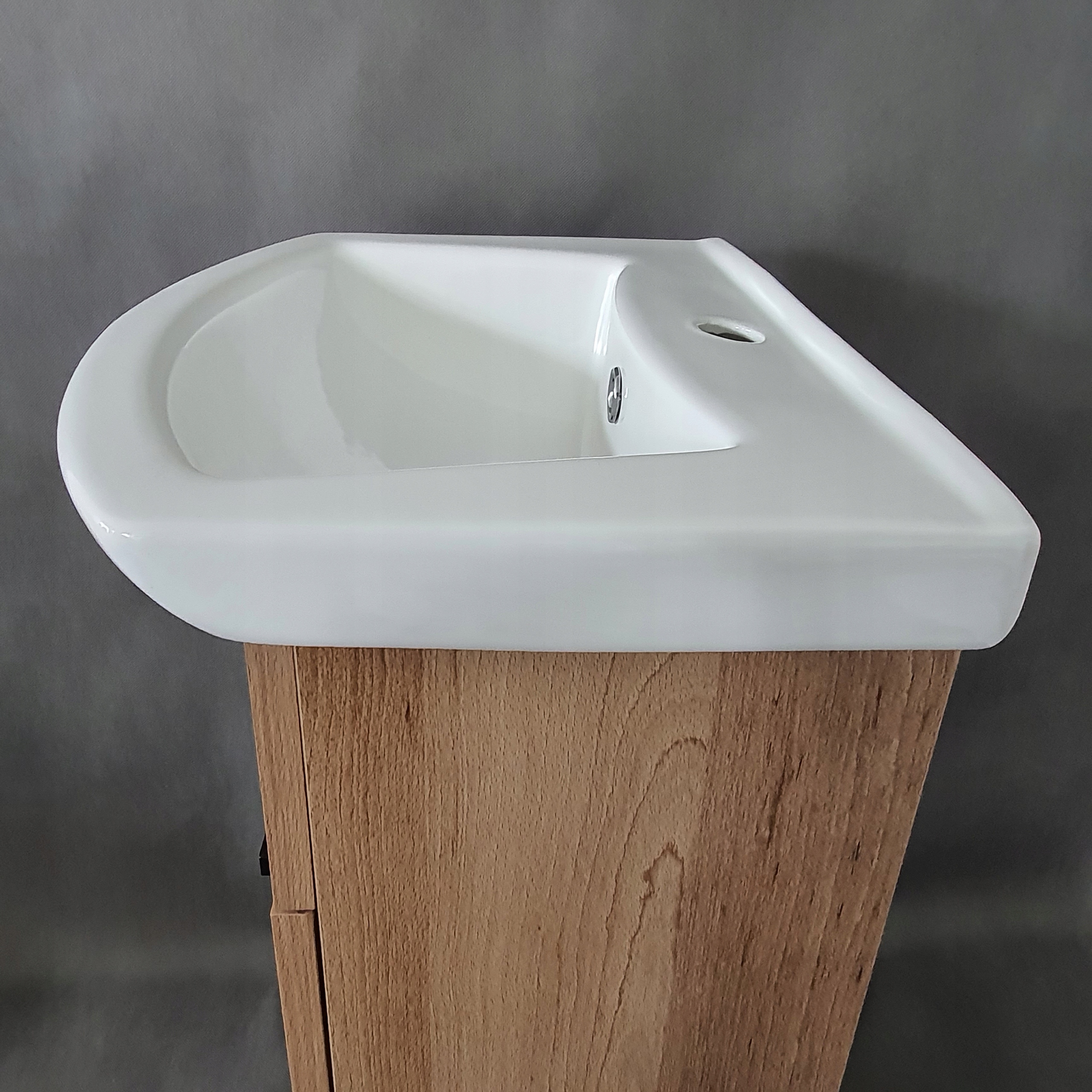 zestaw szafka z umywalką 45 czarny uchwyt nogi Wykończenie matowe