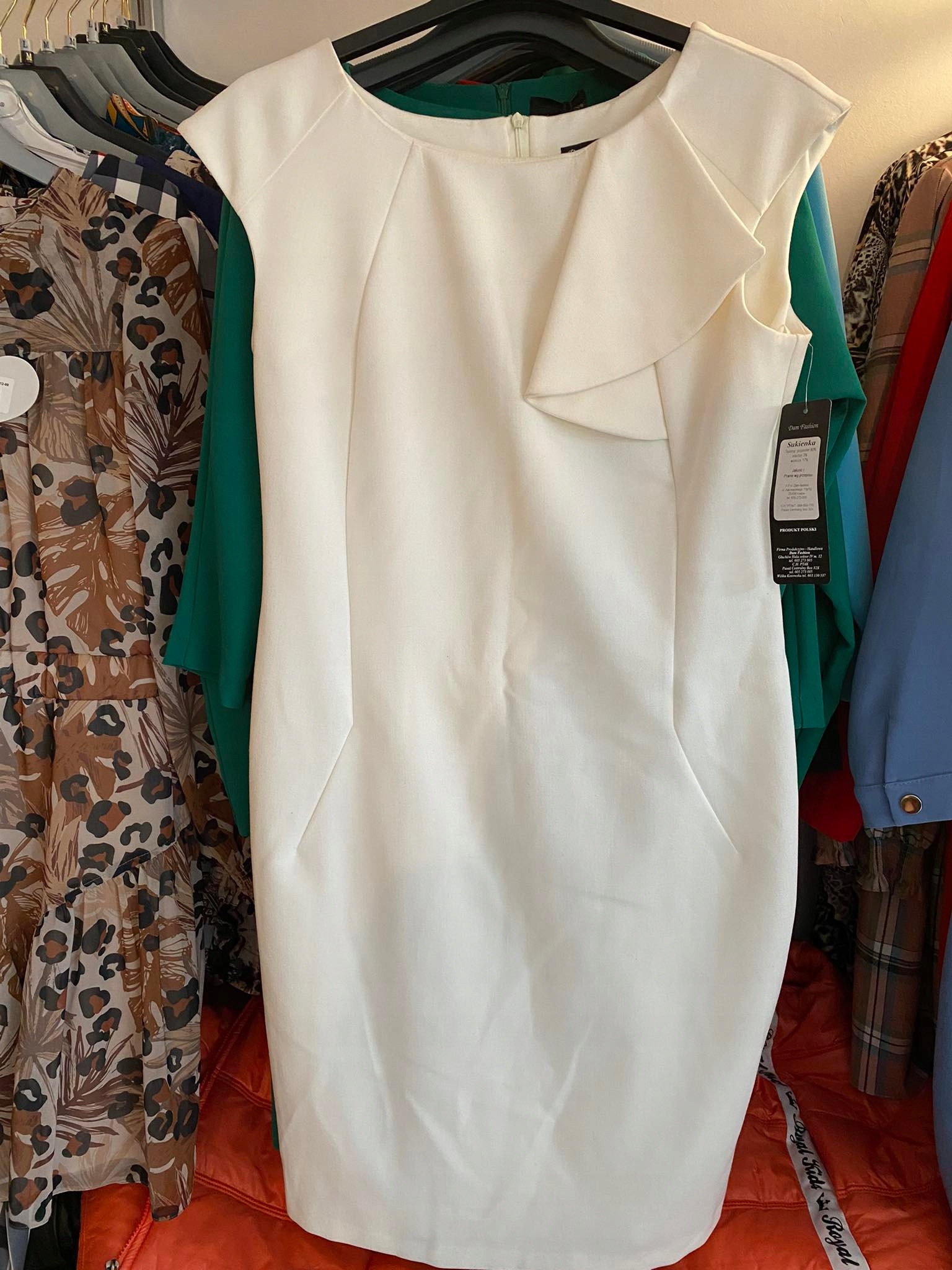 Šaty Dam Fashion Barva Ecru vel