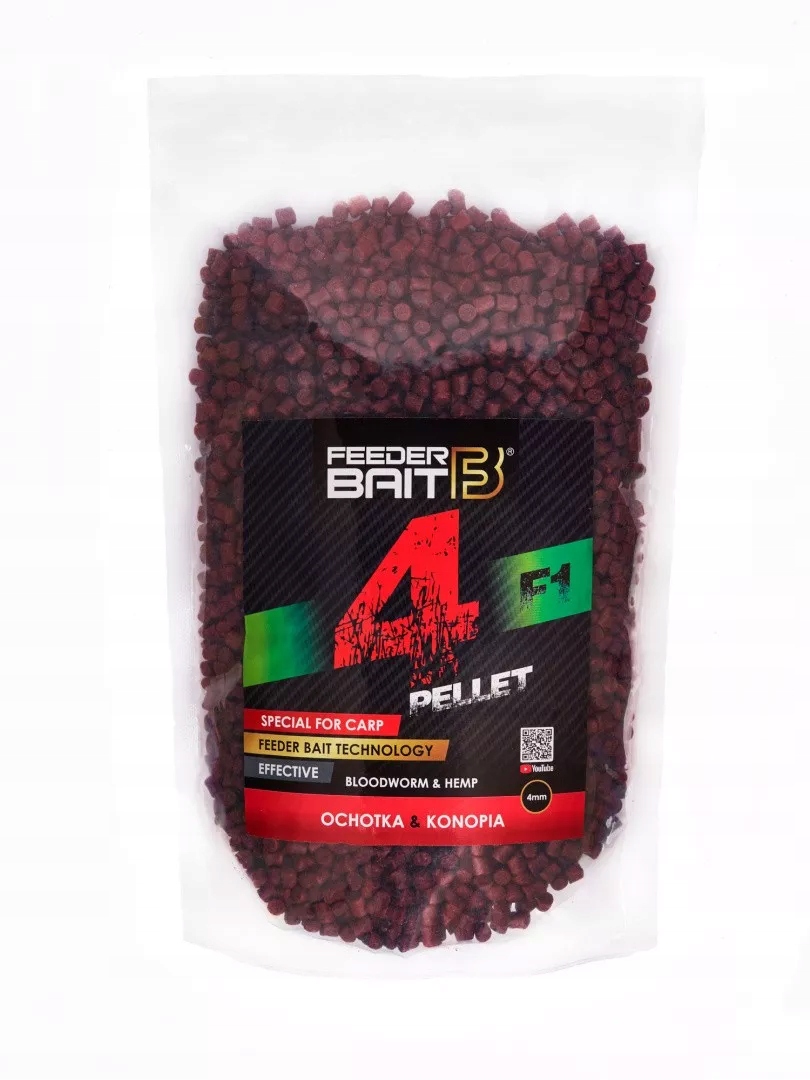 Pellet Feeder Bait 4mm 800g F1 Ochotka & Konopia