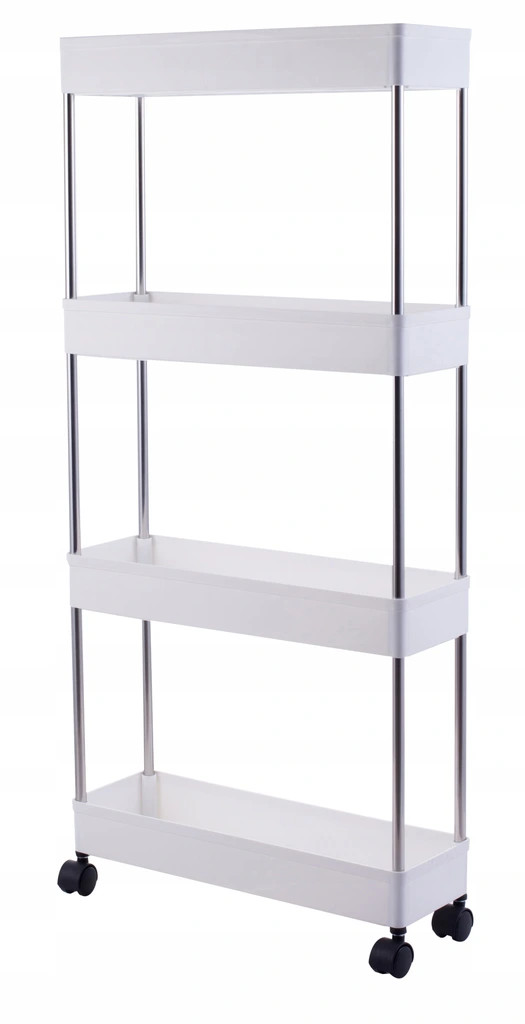 MOBILNA SZAFKA REGAŁ NA KÓŁKACH KUCHENNA 4 półki Głębokość mebla 13 cm
