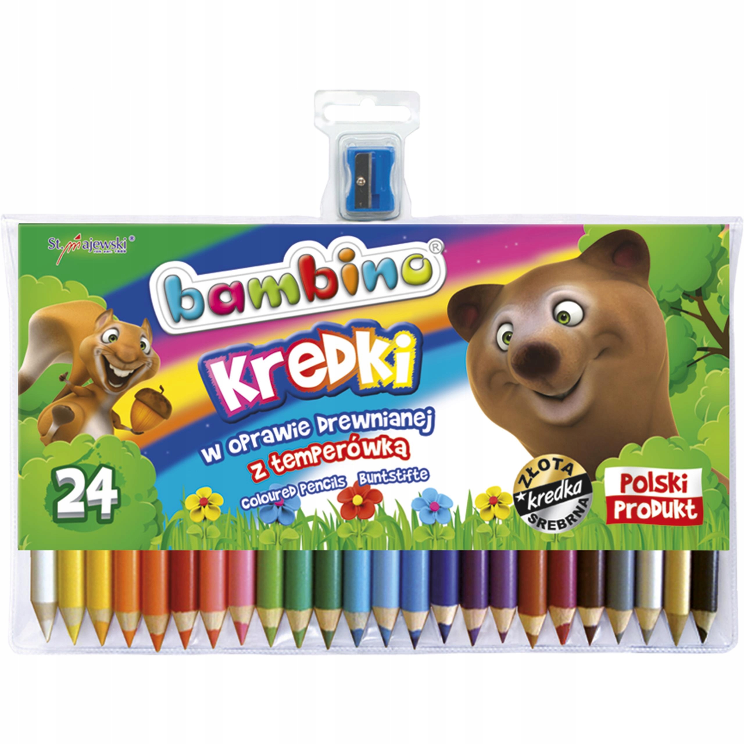 

Kredki Ołówkowe Bambino 24 Grube Drewniane