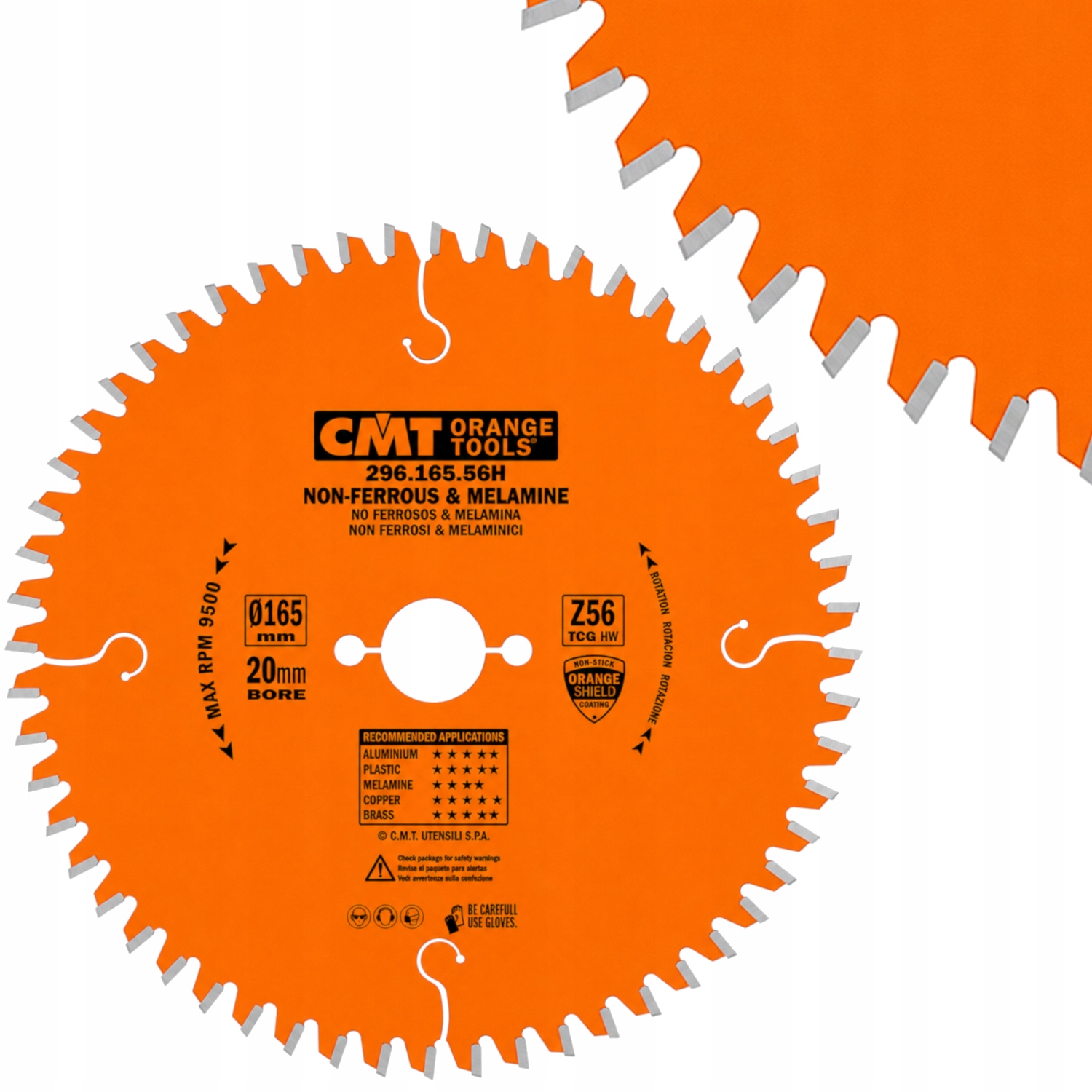Cmt Tarcza tnąca piła do aluminium laminatu Pcv 165 x 20mm 56z 296.165.56H