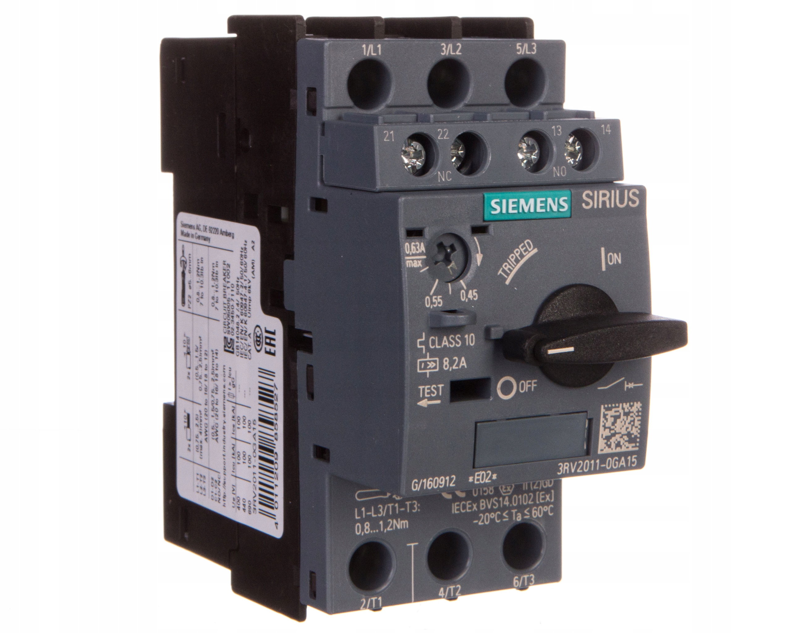 Wyłącznik silnikowy Siemens 230 V IP20 0 A