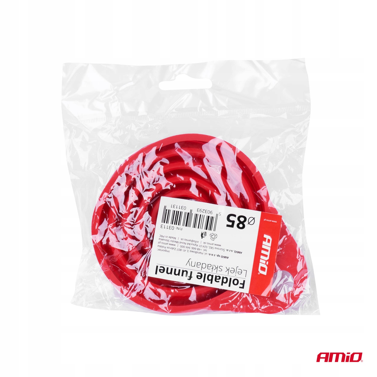 SILIKONOWY LEJEK SAMOCHODOWY SKŁADANY DO OLEJU Marka Amio