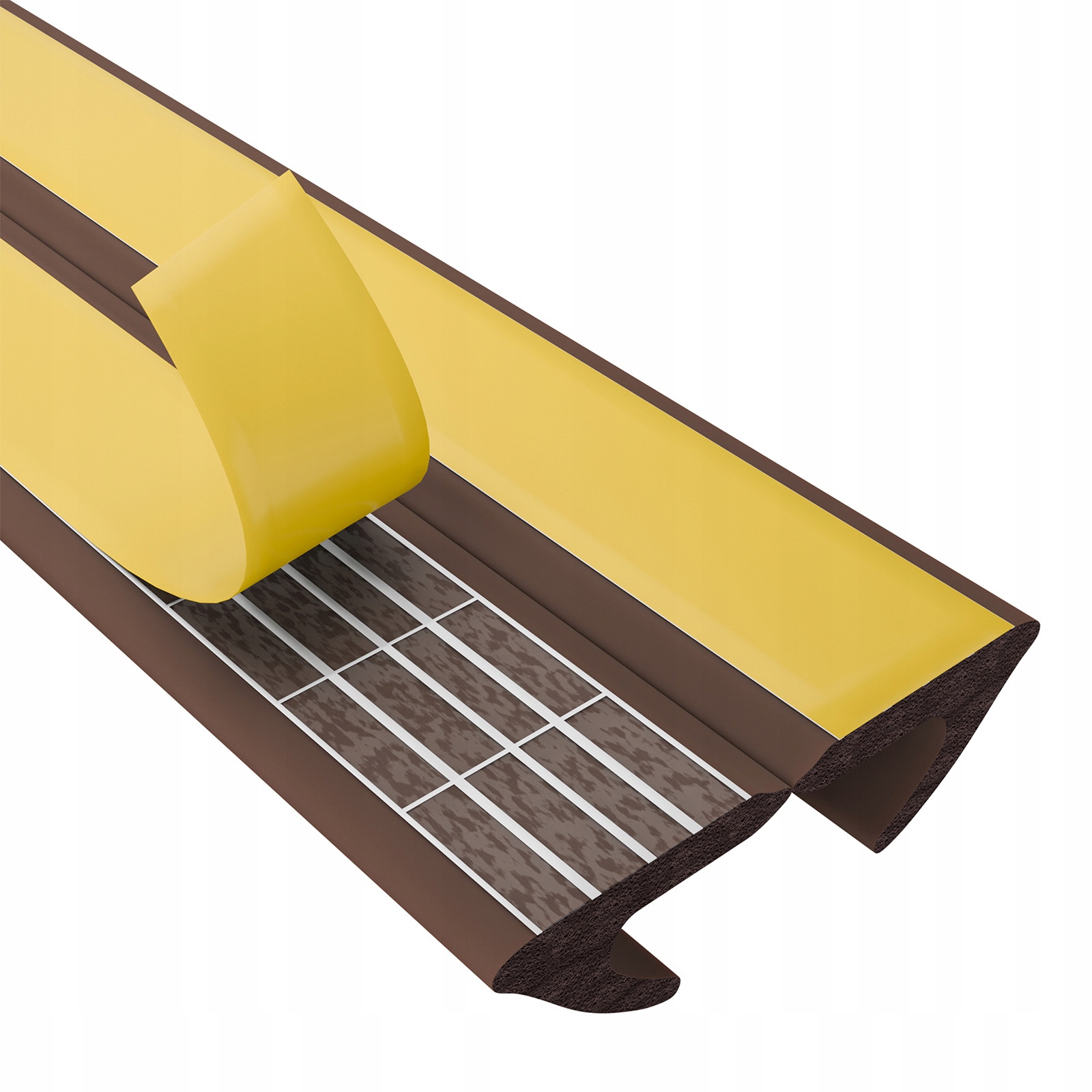 Samolepiace tesnenie na dvere okien, tlmiace bronz, typ V 9x7 mm 100 m