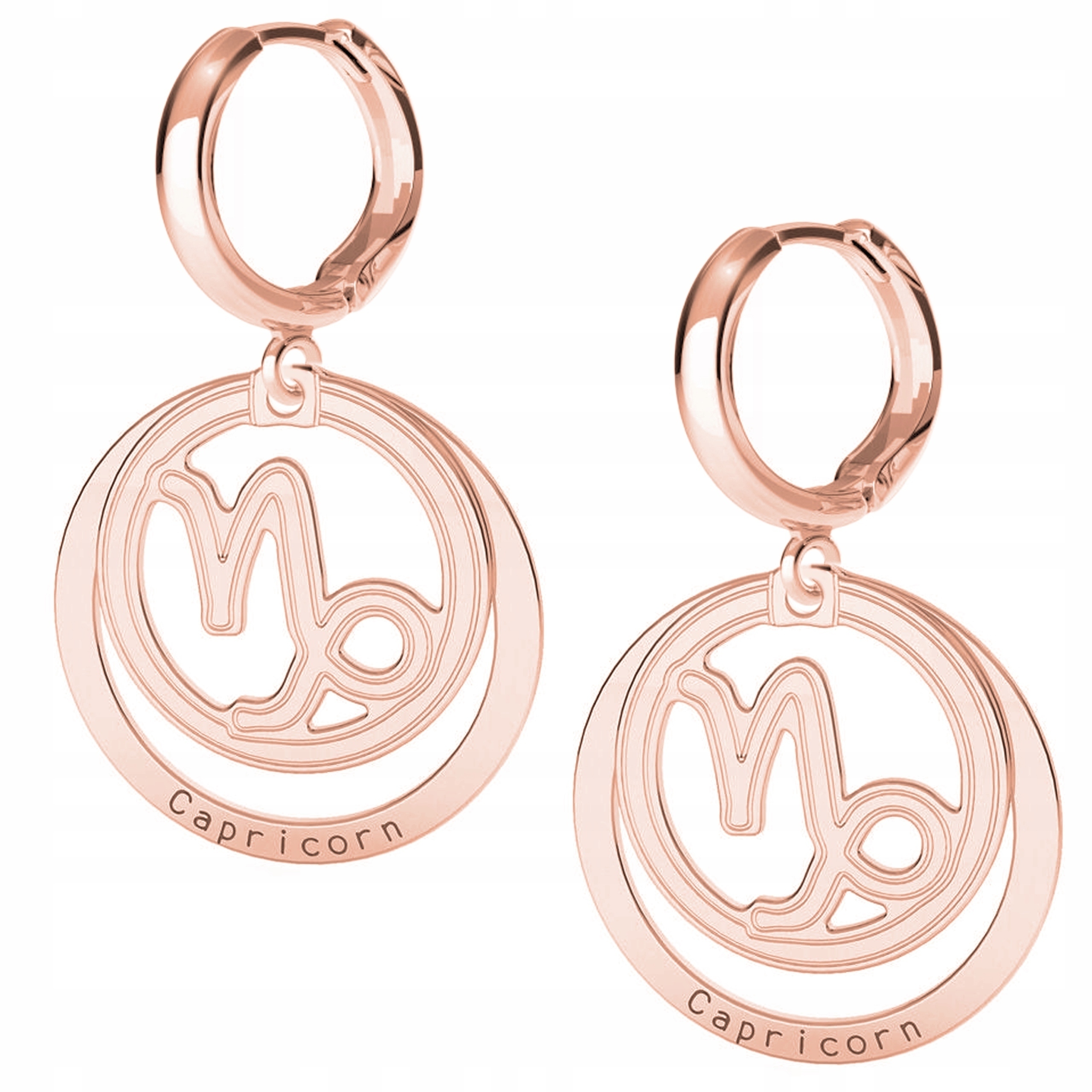 

Kolczyki Zodiak Koziorożec różowe złoto 925