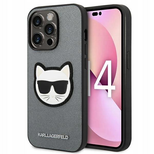 Karl Lagerfeld KLHCP14LSAPCHG iPhone 14 Pro 6,1" hardcase srebrny/silv
