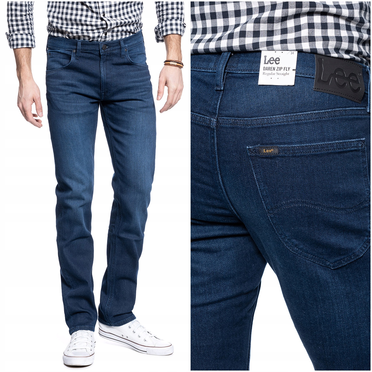 

Lee Daren Zip Fly Męskie Spodnie Jeansowe W36 L30
