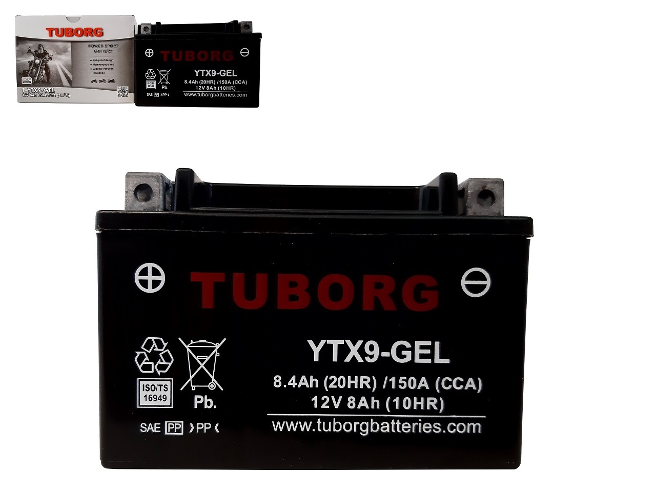 

Akumulator Tuborg YTX9-GEL 12V 8Ah 150A