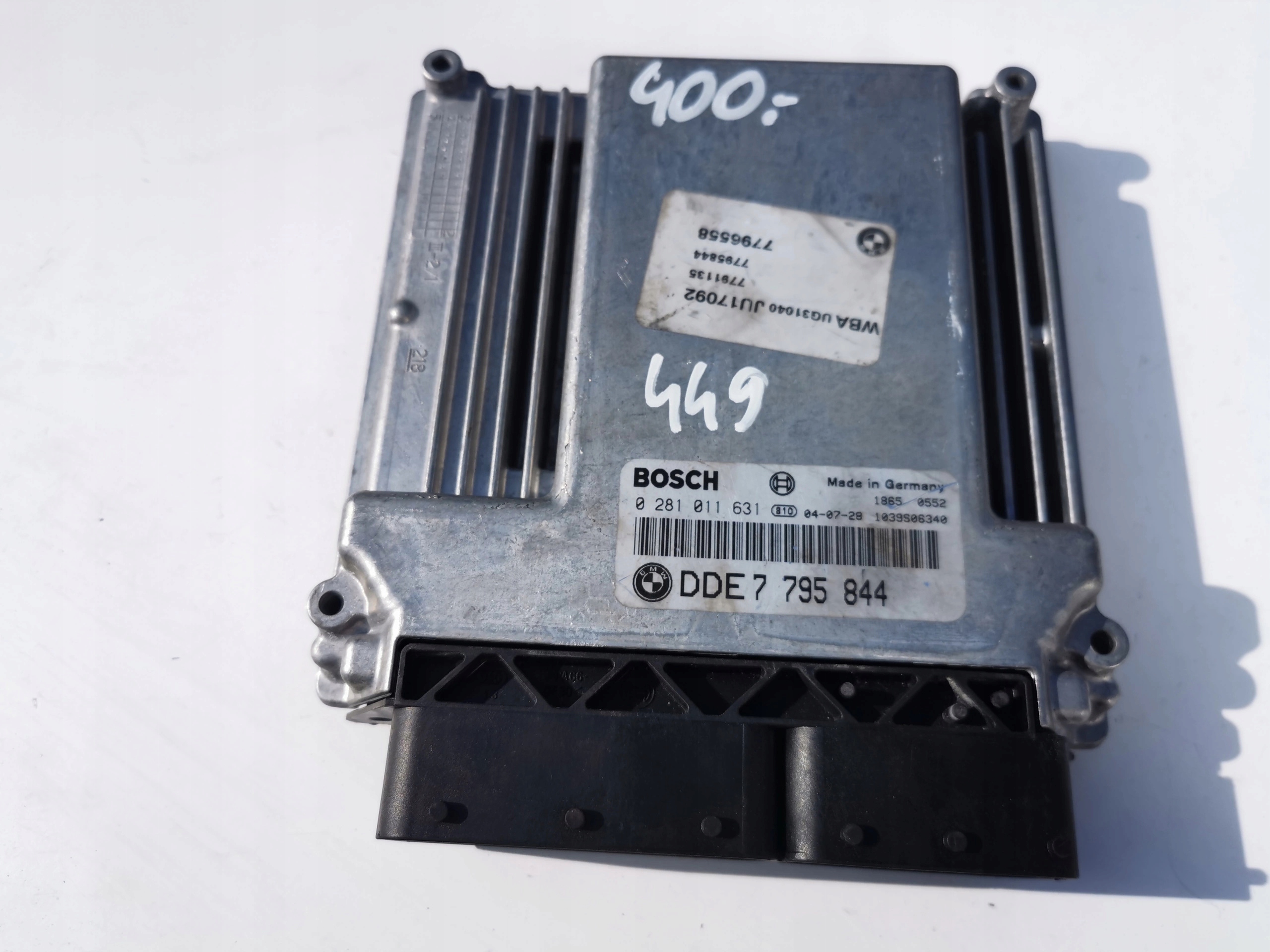 BMW 1 1.8D 16V 0281011631 7795844 Computer ECU ORY