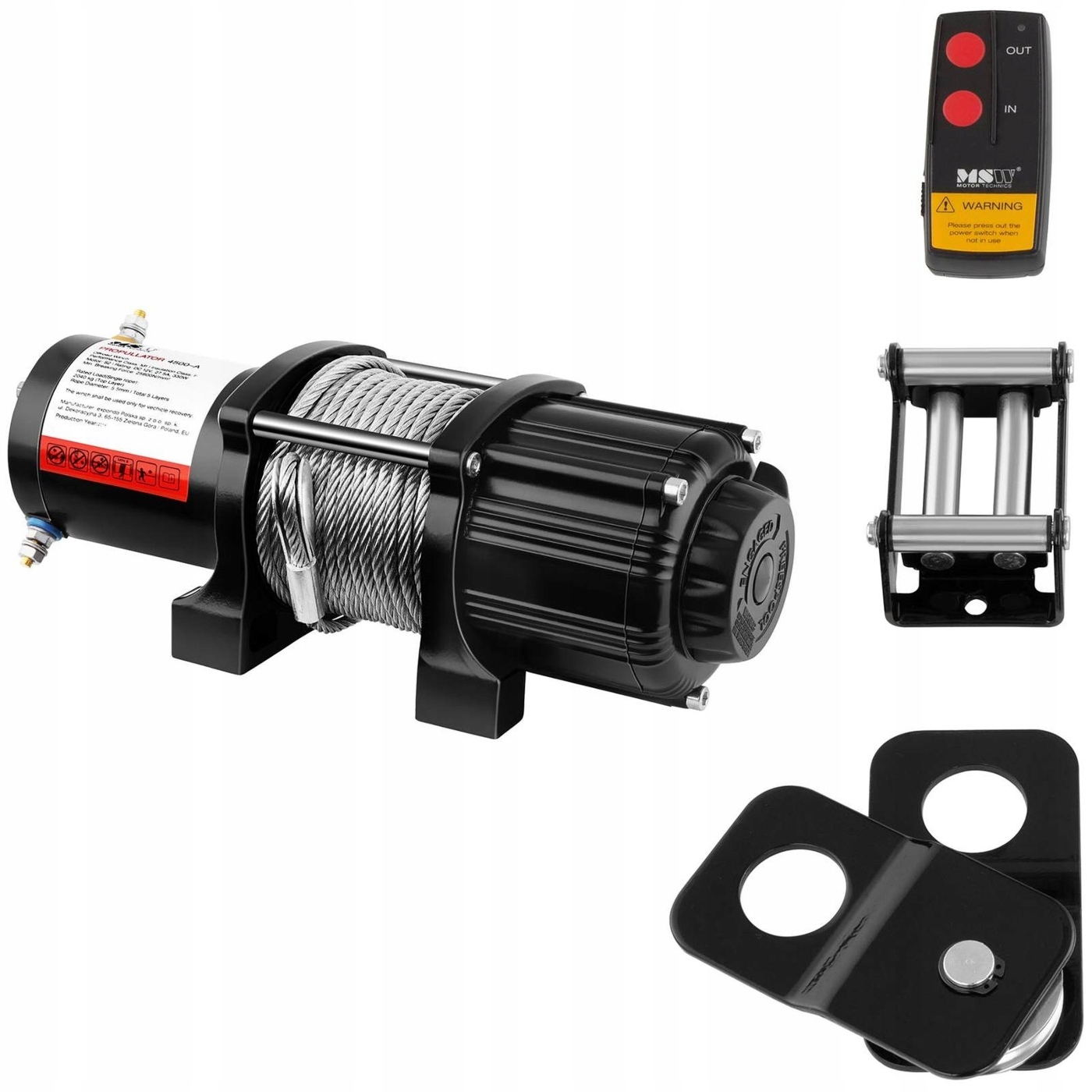 Offroad Lanový Naviják 2 040 Kg 4 500 Lbs