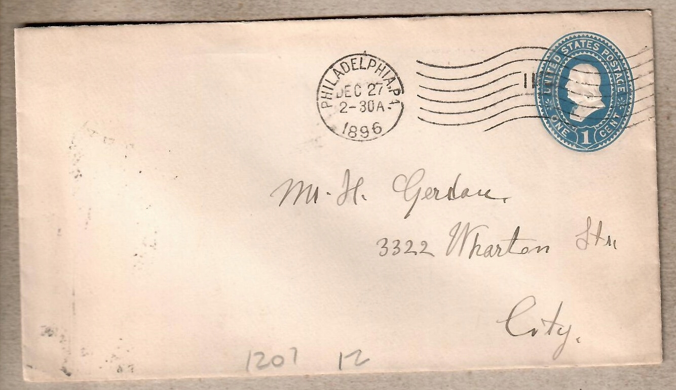 USA, 1896 r. koperta