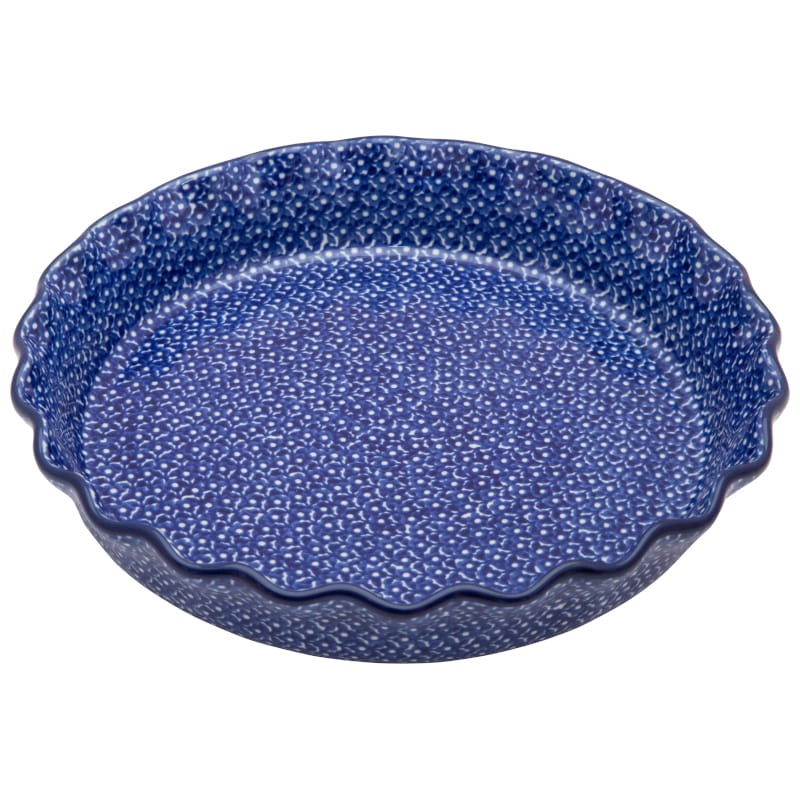 Tartovačka 25.5 cm Umělecká keramika Bolesławiec vzor 1047 Tmavě Modrá
