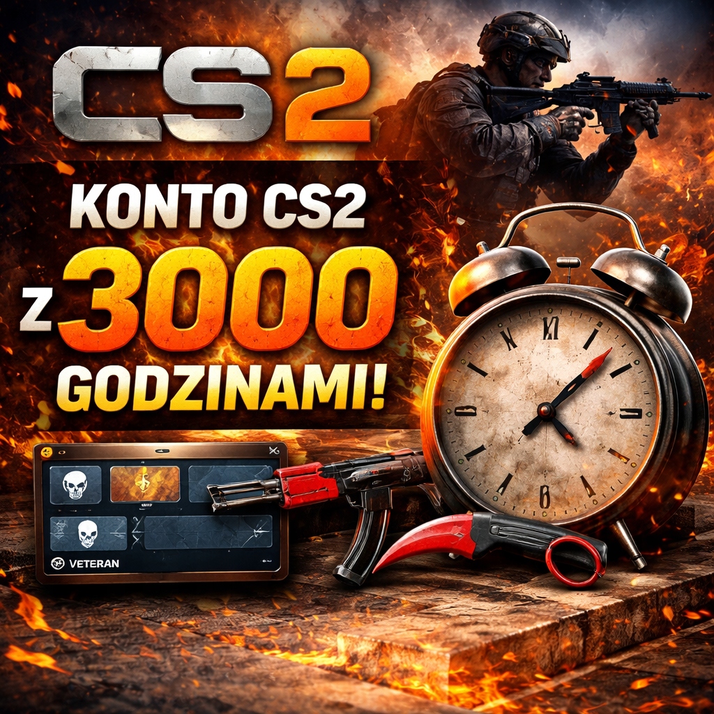 Konto CS2 z 3000 GODZIN - Pełny Dostęp - Counter-Strike 2
