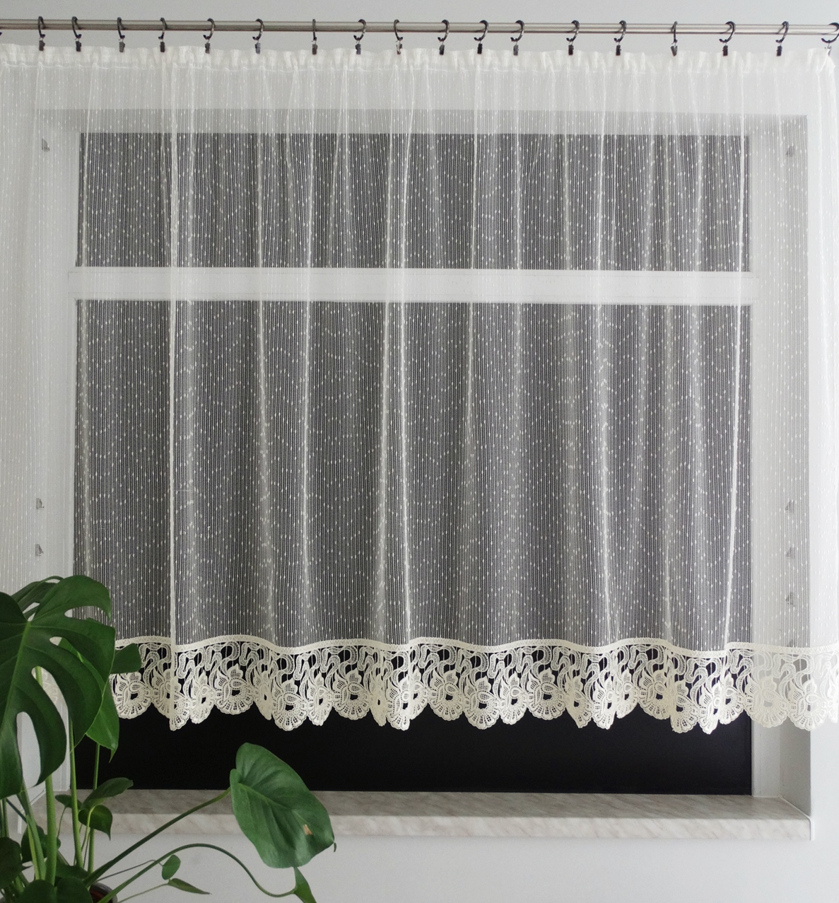 Mg Síť Ecru Síť 06243 s guipurou 15 cm 300 x 250 cm šitá Balkon