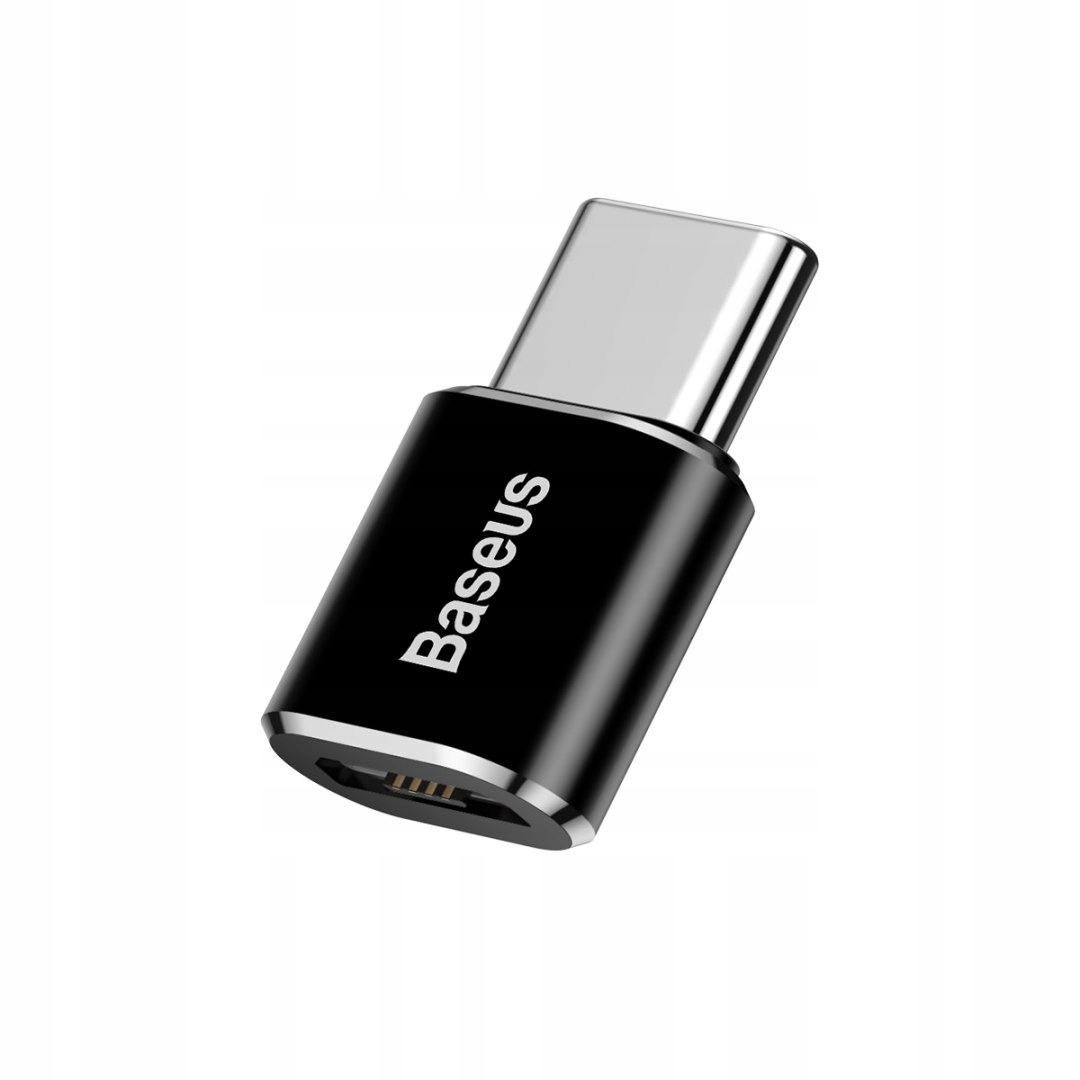 Adapter Mini przejściówka z micro Usb na Usb-c czarny