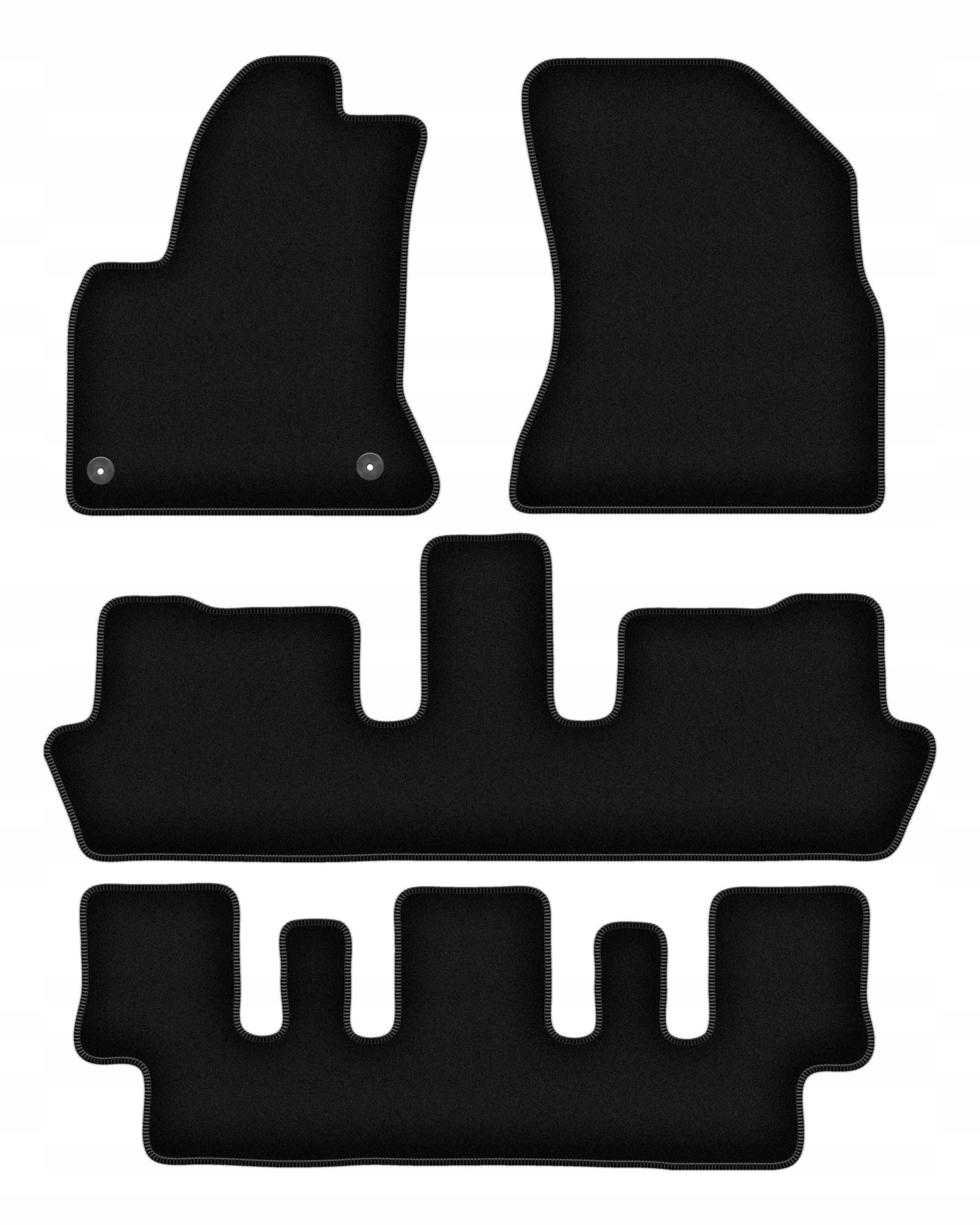 Velurové koberce Basic pro: Citroen C4 Grand Picasso 7 osob (2006-2013)