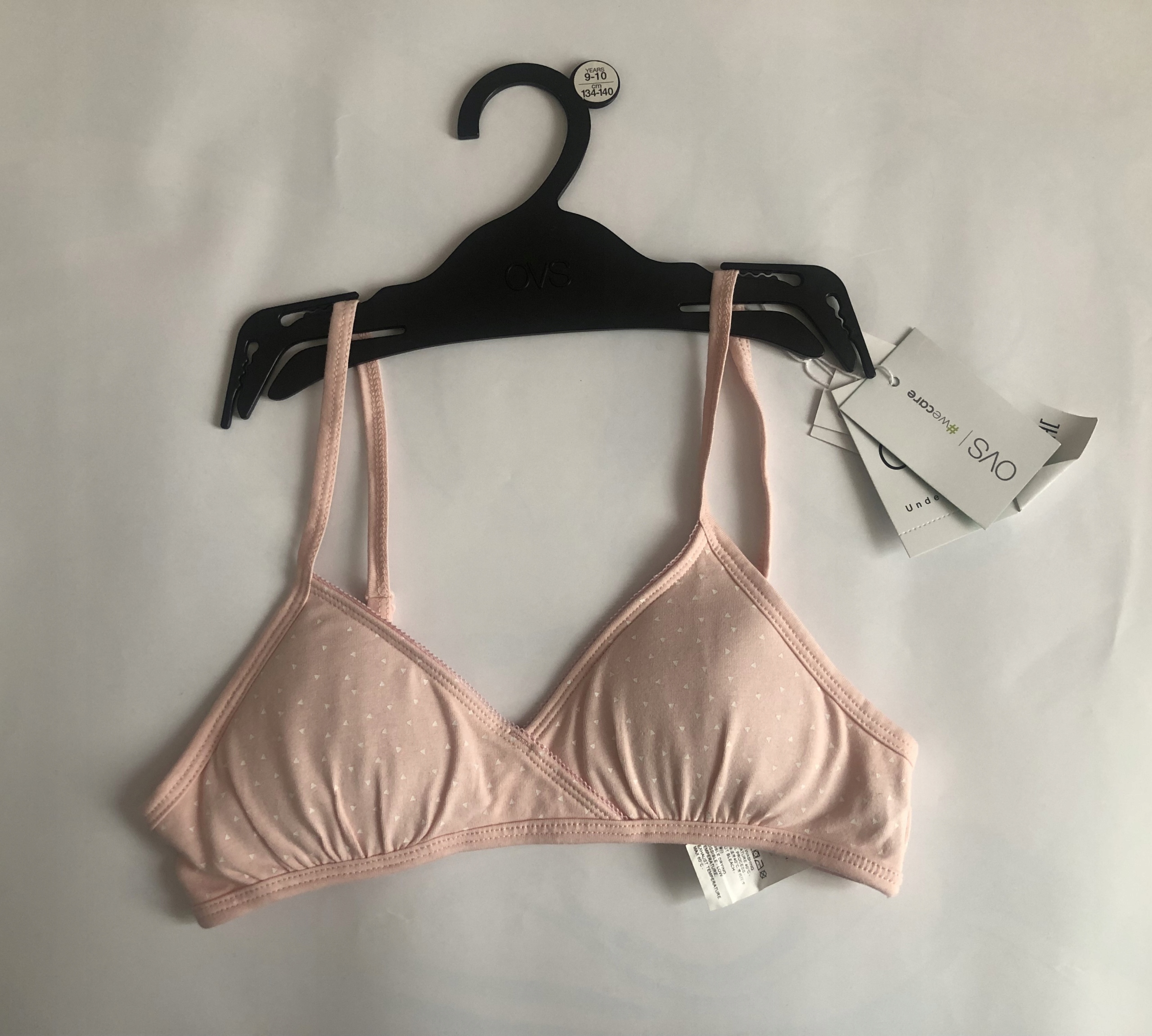 OUTLET WŁOSKI DZIĘWCZĘCY BIUSTONOSZ BAWEŁNIANY OVS 134-140 CM