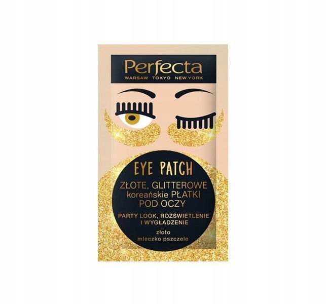 

Perfecta płatki pod oczy Złote Glitterowe 2szt