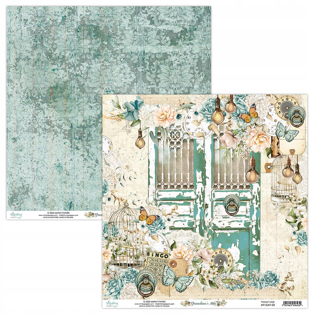 Papier 30,5 x 30,5 cm Mintay Grandma's Attic 03