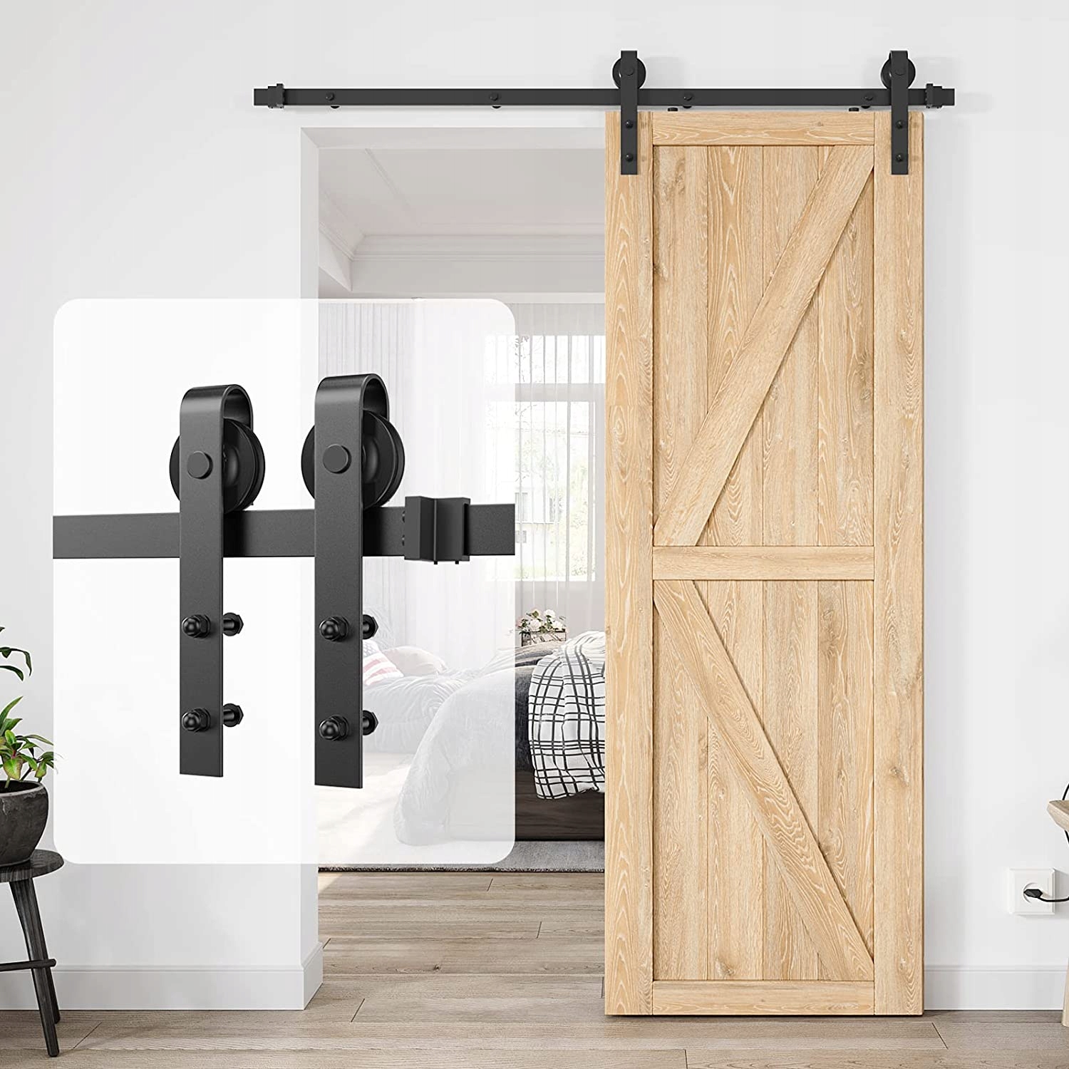SYSTEM DRZWI PRZESUWNYCH LOFT RETRO 2m BARN DOOR Długość prowadnicy 2 m