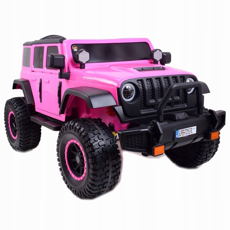 Olbrzymi Jeep Na Akumulator Speed, Róż, Miękkie Koła, Siedzenie, Apli