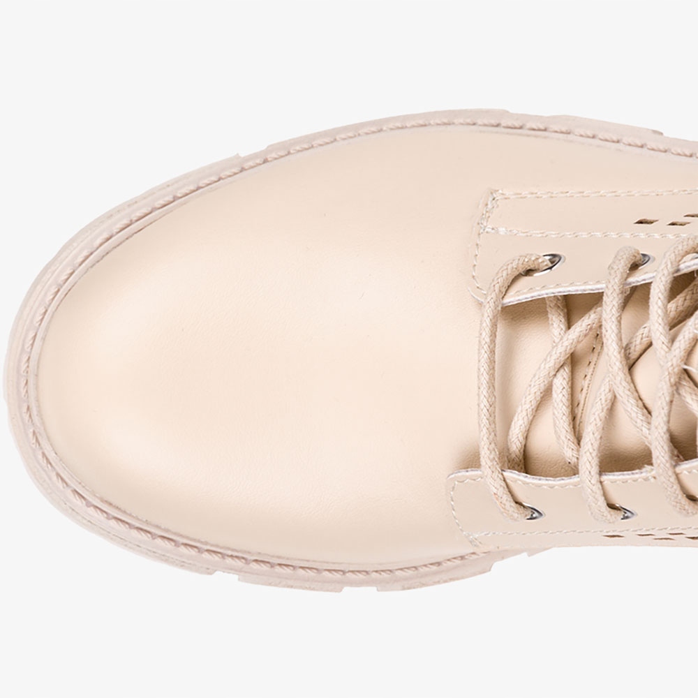 BOTKI WORKERY AŻUROWE DAMSKIE JESIENNO WIOSENNE OBUWIE r 40 Kolor beżowy