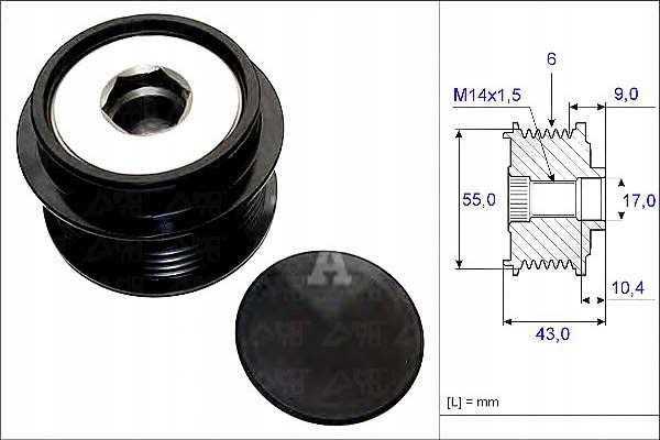 Ina Pásové Kolo Alternátoru Toyota Asistent řidiče #28