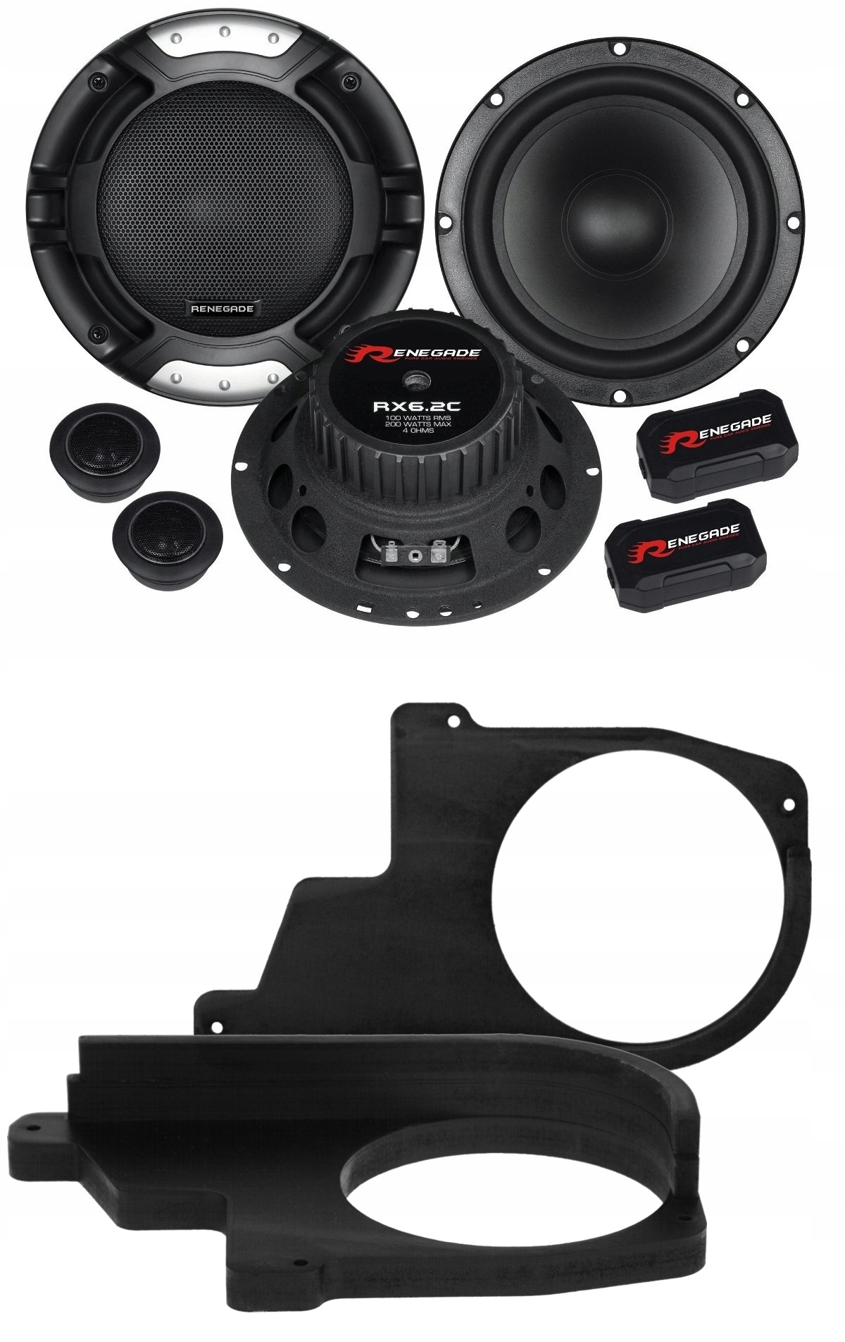 Renegade RX6.2C Reproduktory do auta 165 mm Bmw 5er E39 Predné Vzdialenosť