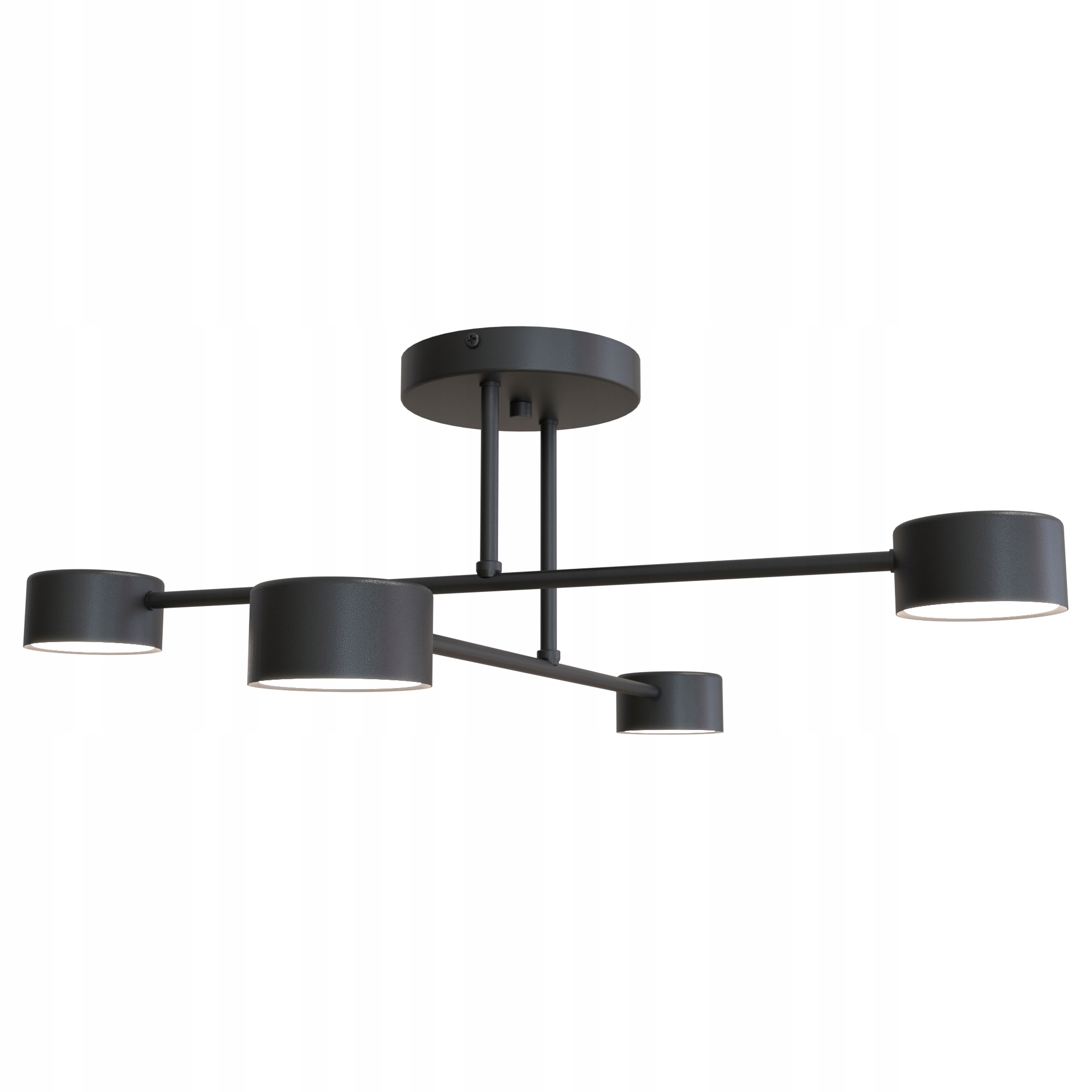Stropná lampa Inez 4-bodová Čierna stropné svietidlo 60 cm Minimalistický kov