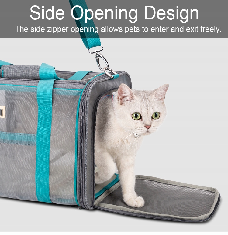 Levně Batoh přepravka pro psa tkanina Truelove šedá L 48,5 cm x 29,5 cm x 30,5 cm