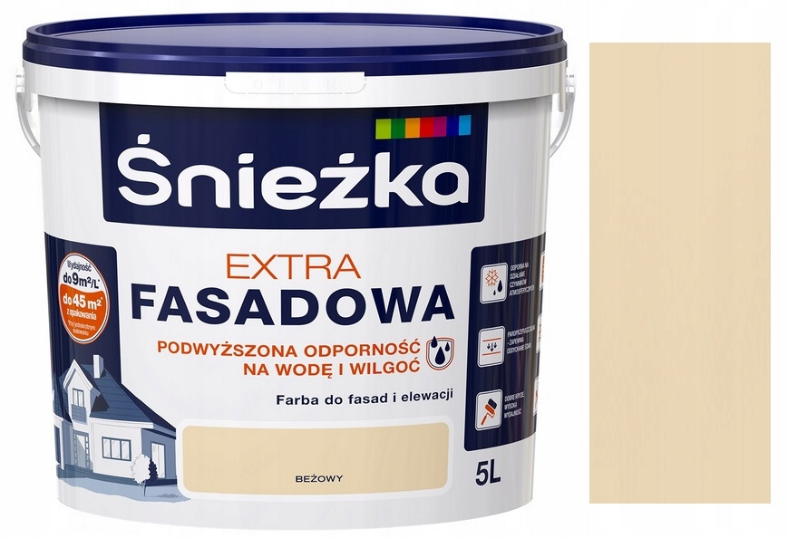 Śnieżka Extra Fasadowa Farba Elewacyjna Beż 5L
