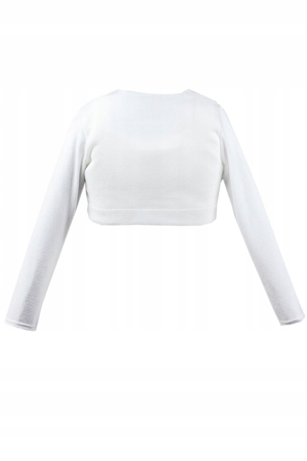 Błyszczące bolerko sweterek dla dziecka ecru 134 Marka Inna marka