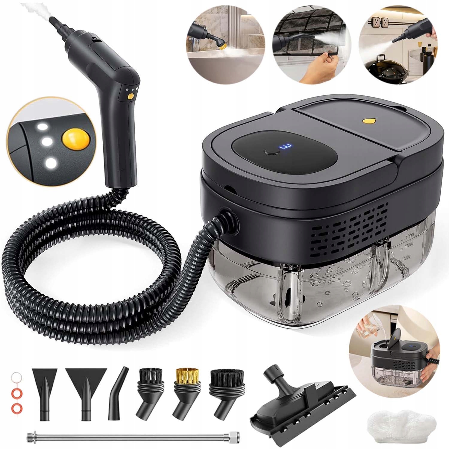 Parný Čistič Parný Vysávač 2500 W Sada Na Umývanie A Čistenie