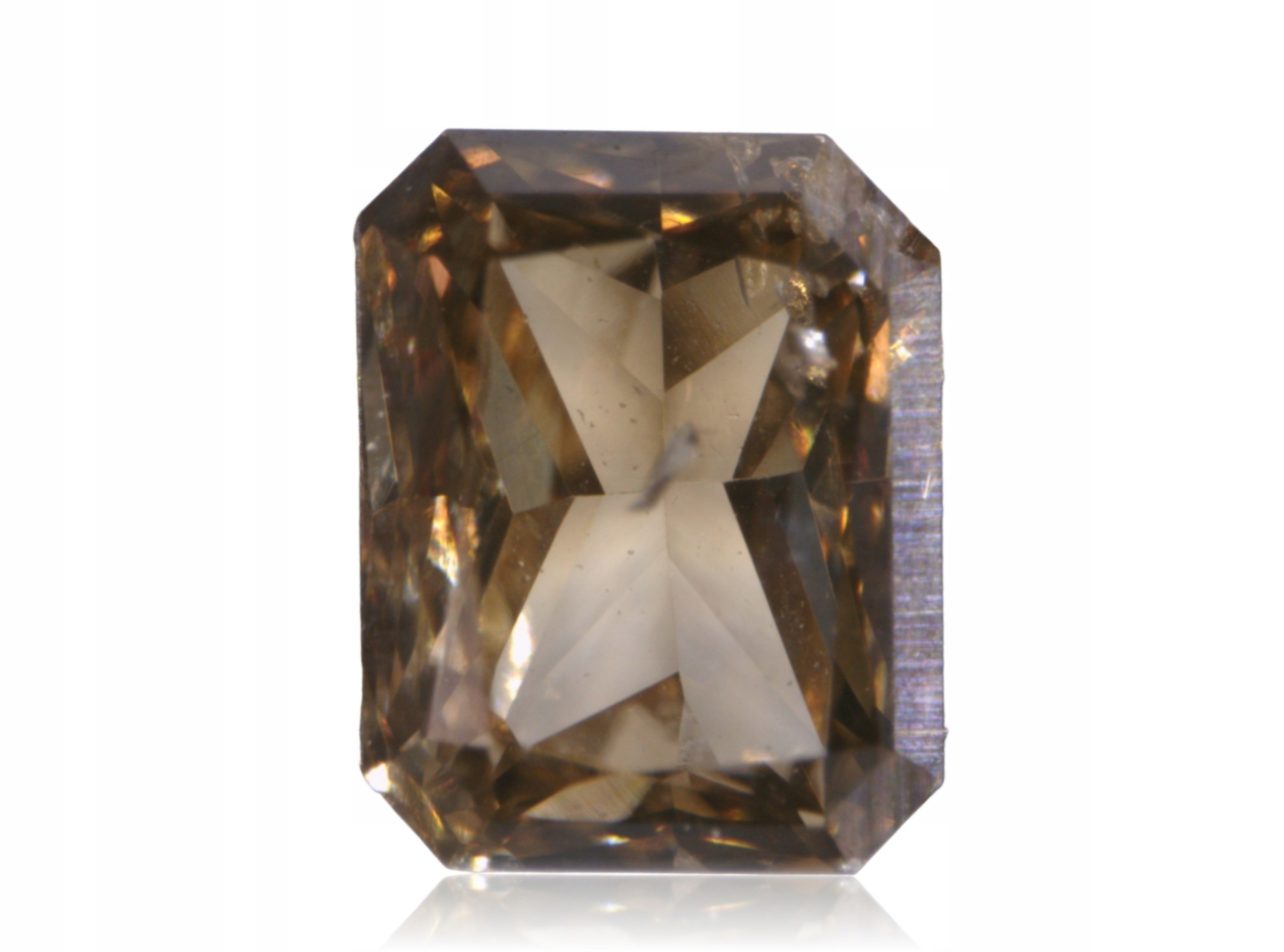 Přírodní Diamant 0.17ct Hnědý Radiant I1 eCertifikát Wbd