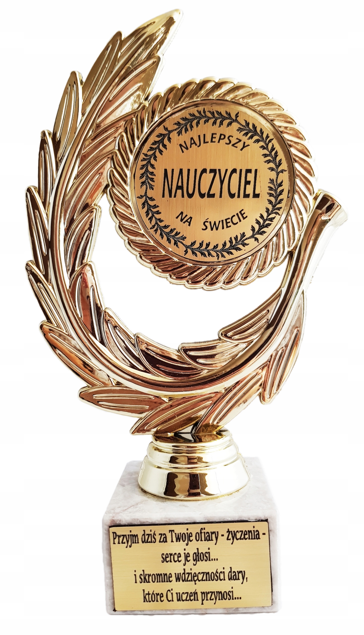 ZŁOTA Statuetka Prezent dla NAUCZYCIELA Wychowawcy