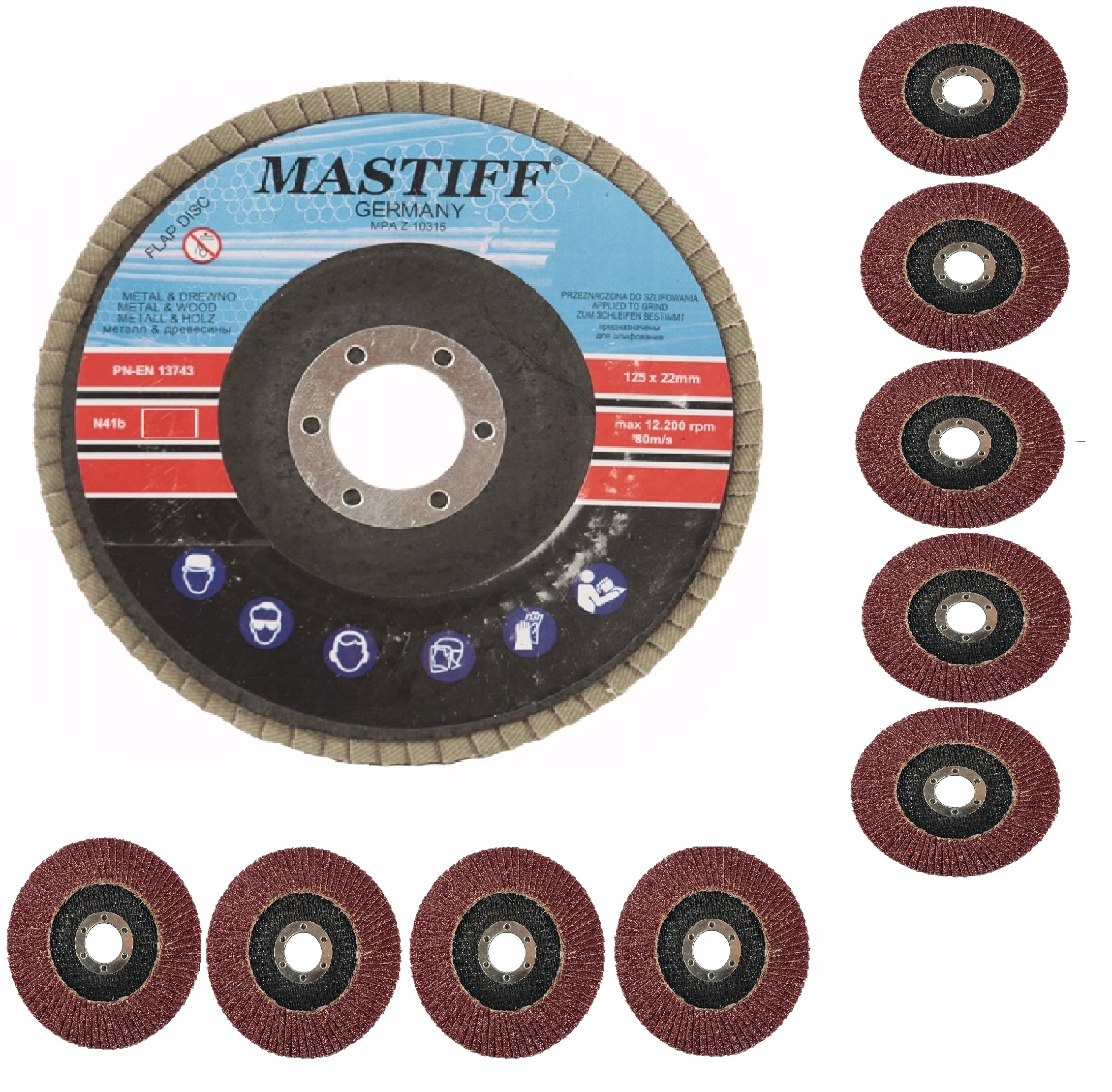 ZESTAW TARCZE LAMELKOWE LAMELKA 125/40 MASTIFF x10