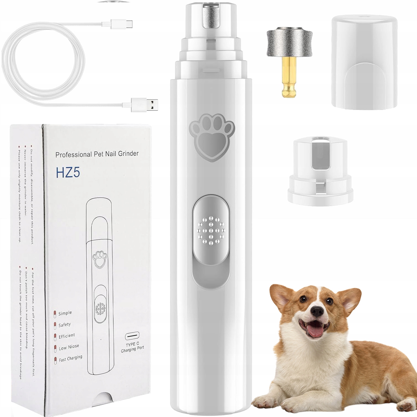 Levně Elektrická Sada Kleštiček Na Drápky Bruska Pilník Pro Psa Kočku