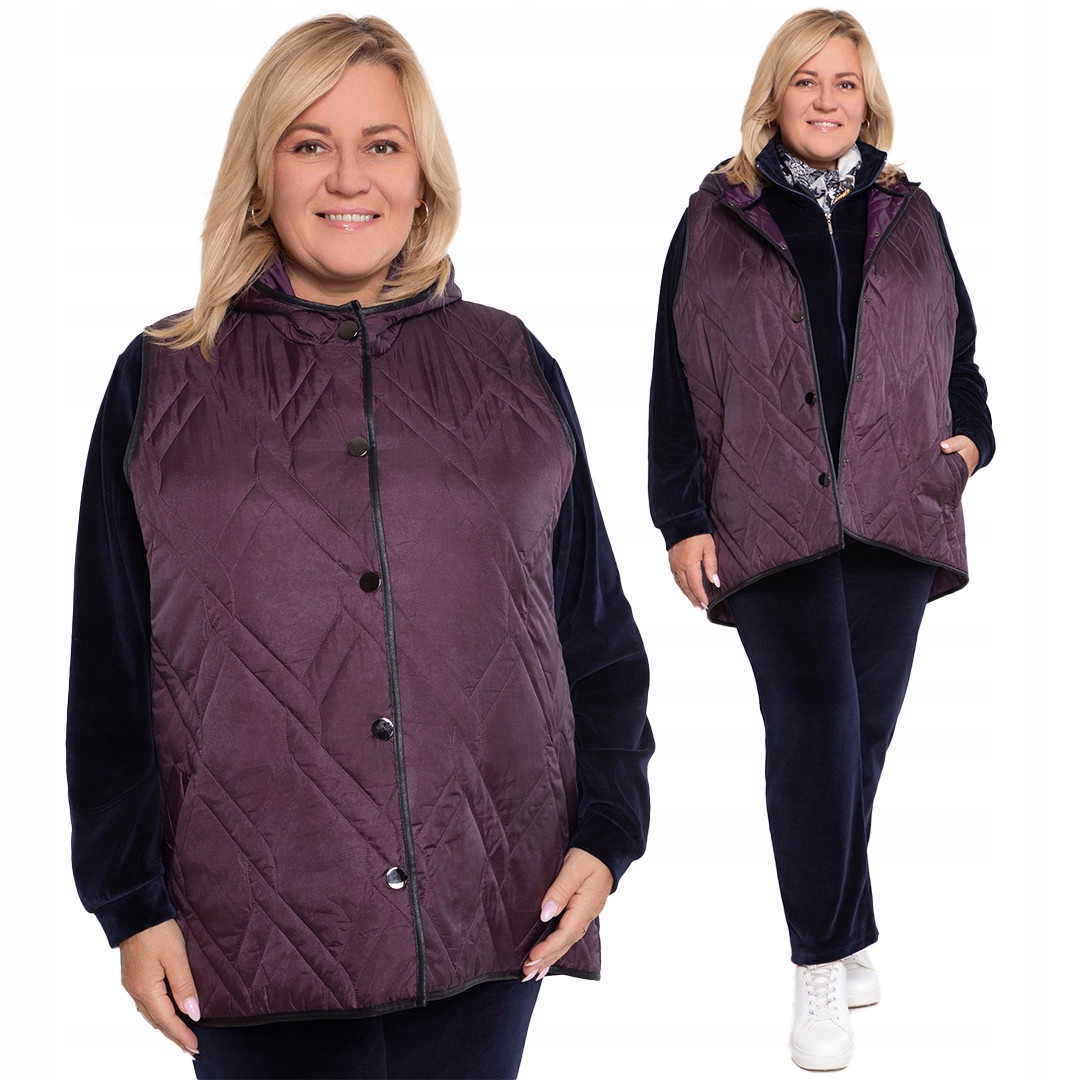 Fialová prošívaná vesta 62