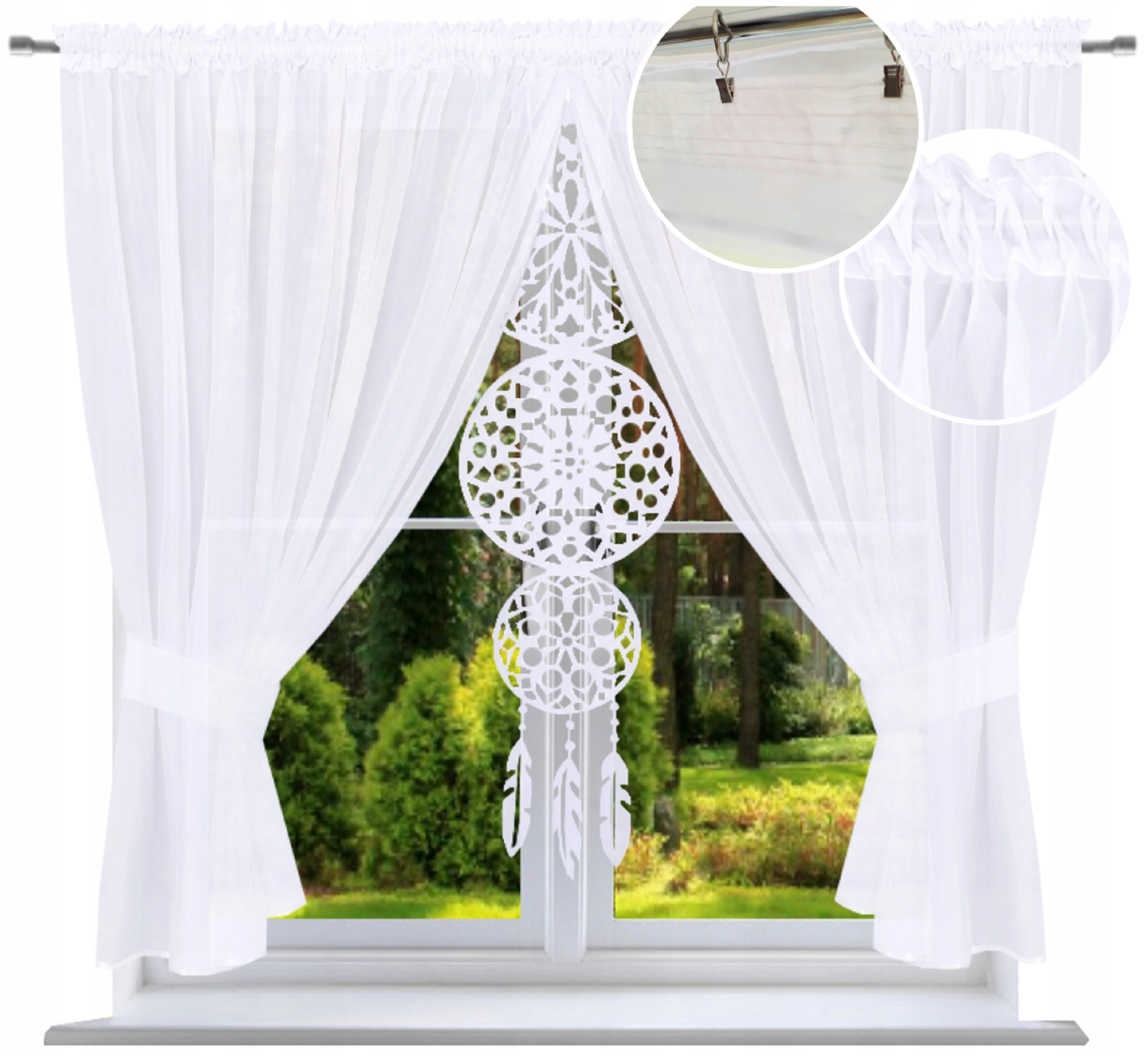 Firana gotowa 150x400 Panel ekranowy Filc Łapacz Snów firanki do salonu