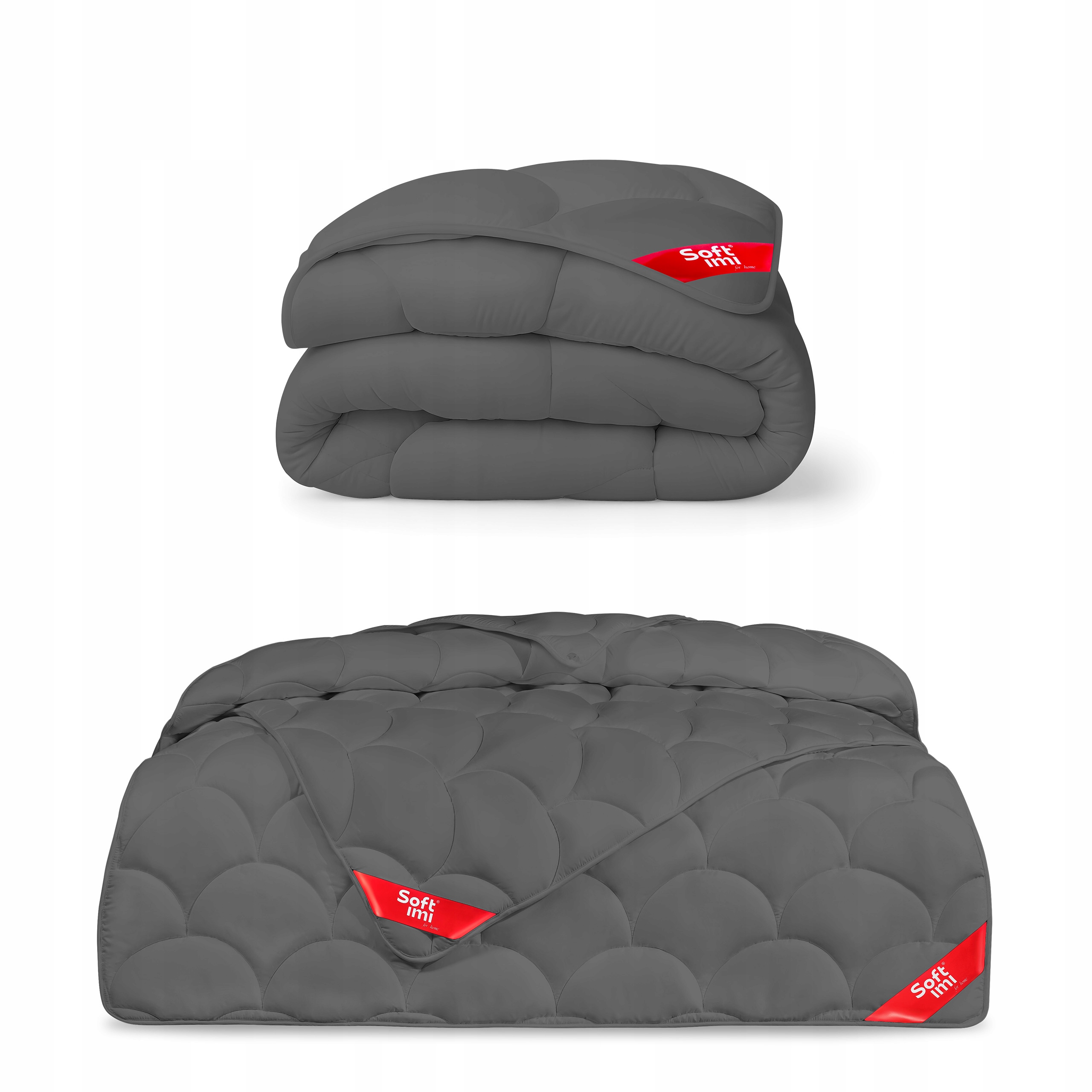 Celoroční Přikrývka Antialergická Přikrývka 160X200 Šedá z Polska Teplá 4 Roční Období