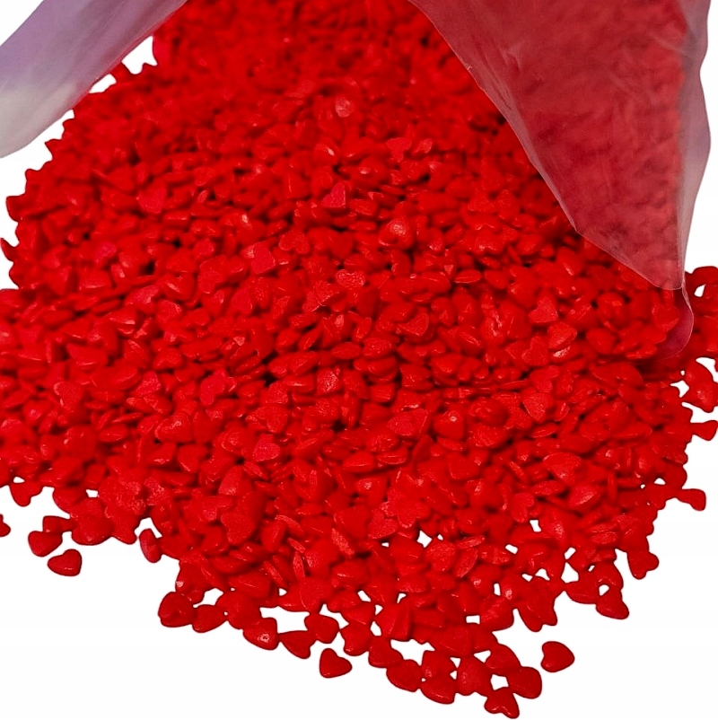 Posypka Cukrowa Cukrowe Serca Serce Serduszka Czerwone Walentynki 1 Kg