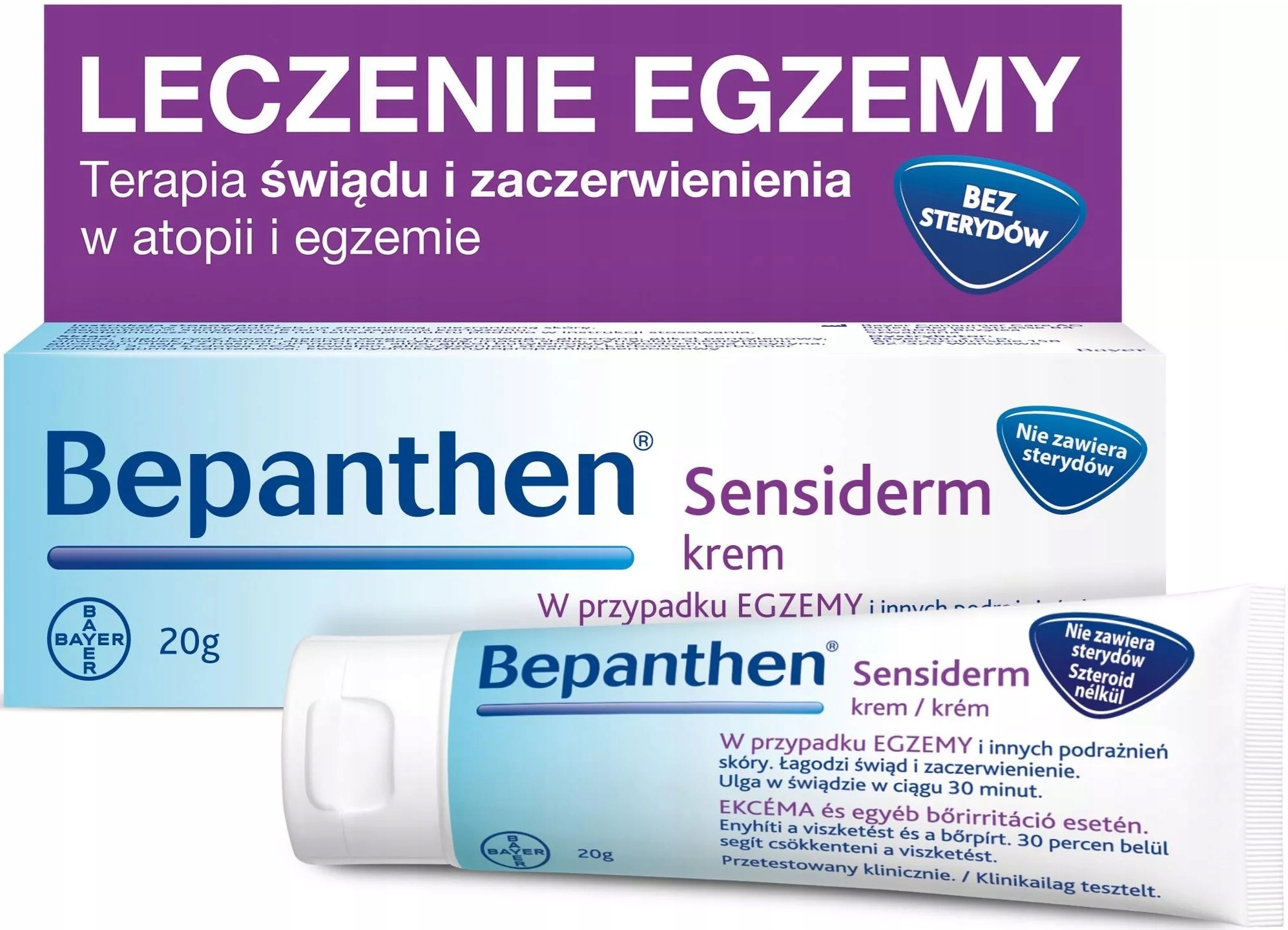 

Bepanthen Sensiderm krem łagodzący Egzema Azs 20g